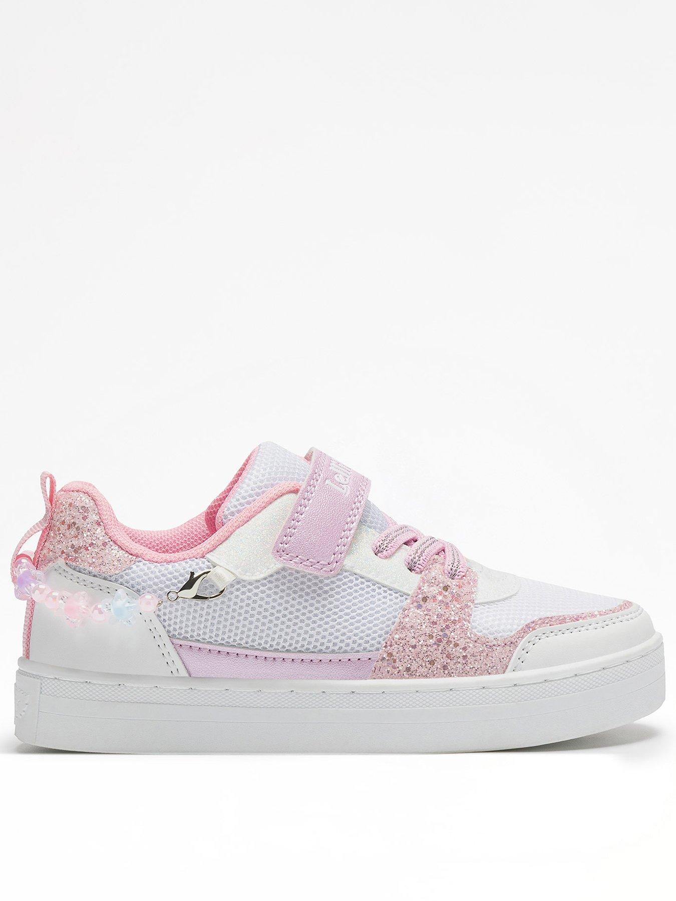 Lelli Kelly Gioello Scrapa Velcro Strap Trainer, White, Size 11.5 Younger