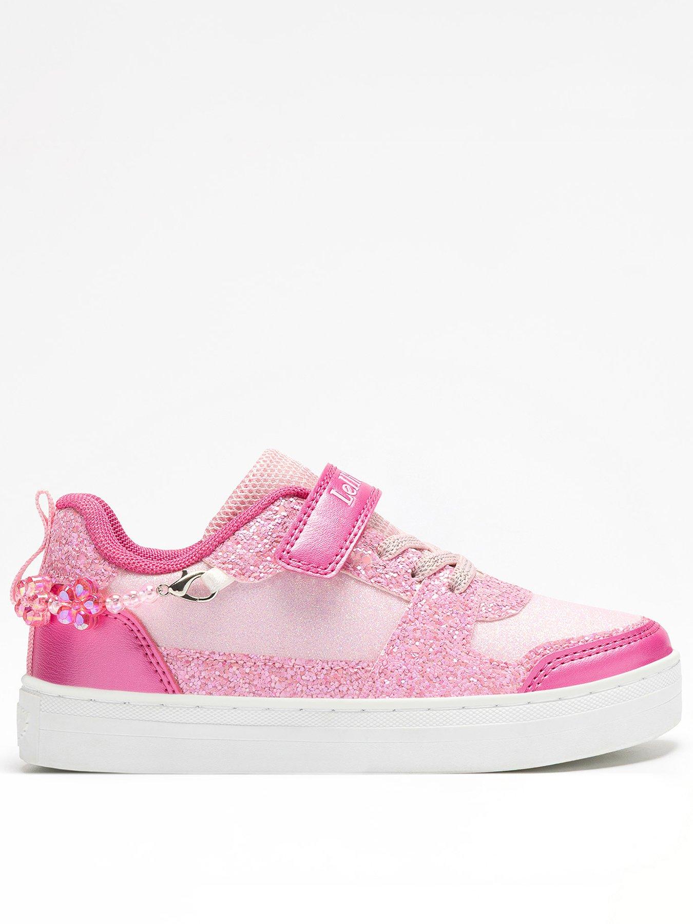 Image 1 of 5 of Lelli Kelly Gioello Scrapa Velcro Strap Trainer - Pink