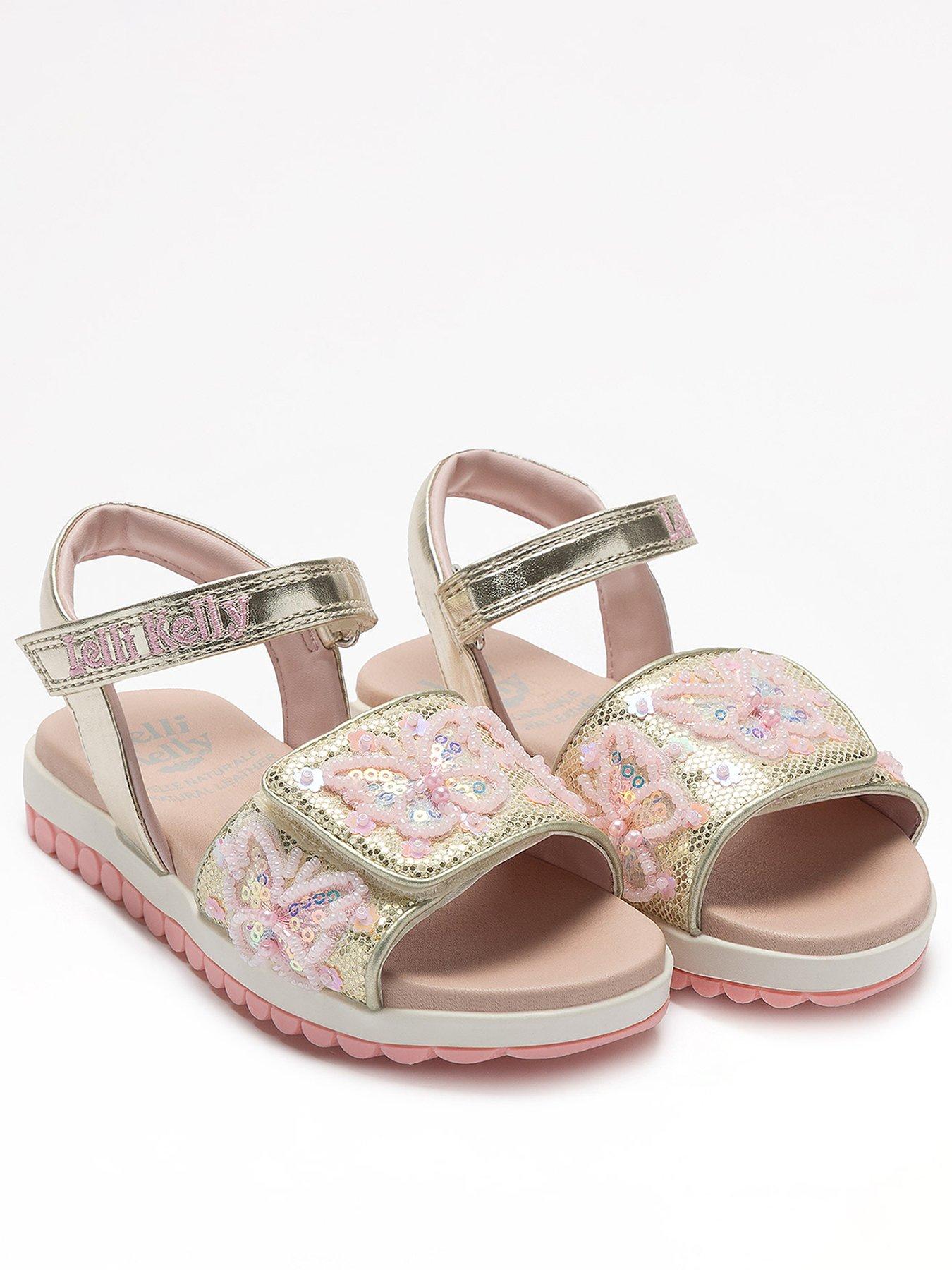 Lelli Kelly Emerald Metallic Beaded Sandal - Gold