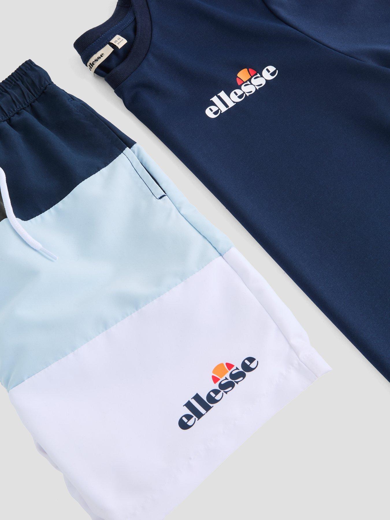 Image 3 of 5 of Ellesse Junior Boys Vascero T-Shirt And Short Set - Navy