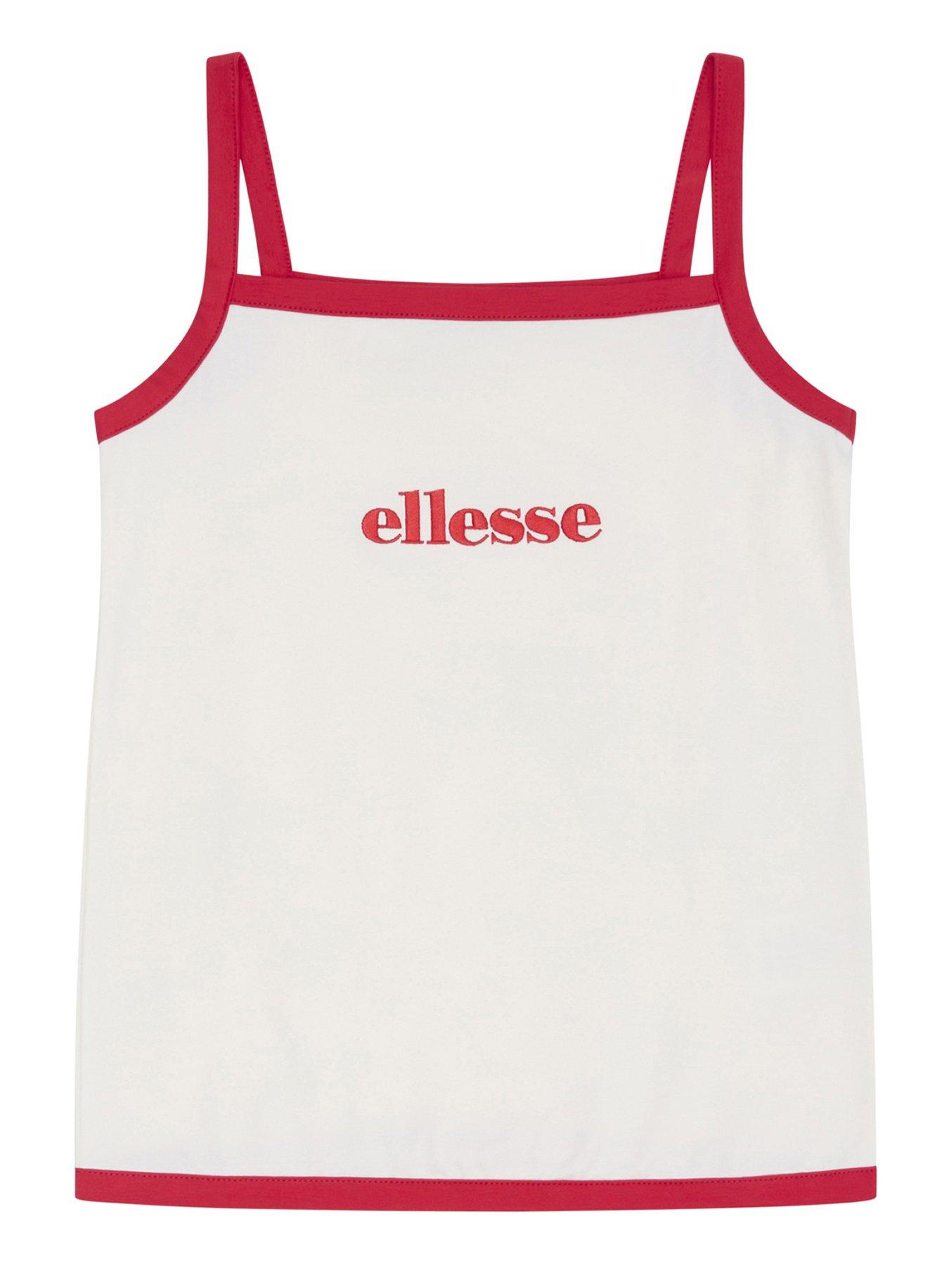 Ellesse Junior Girls Luxardo Vest -Off White/Red