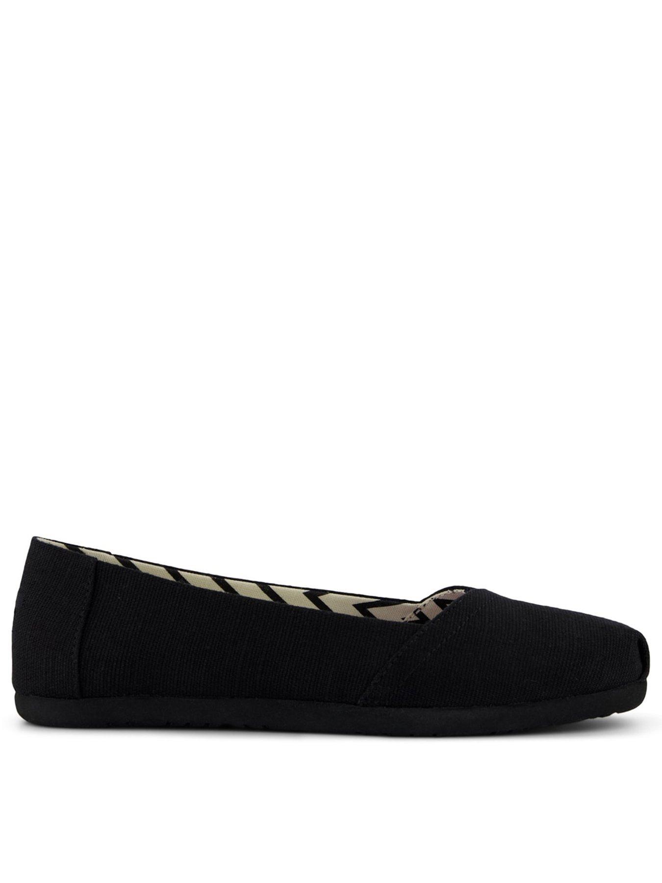 TOMS Alpargata Ballet, Black, Size 6, Women