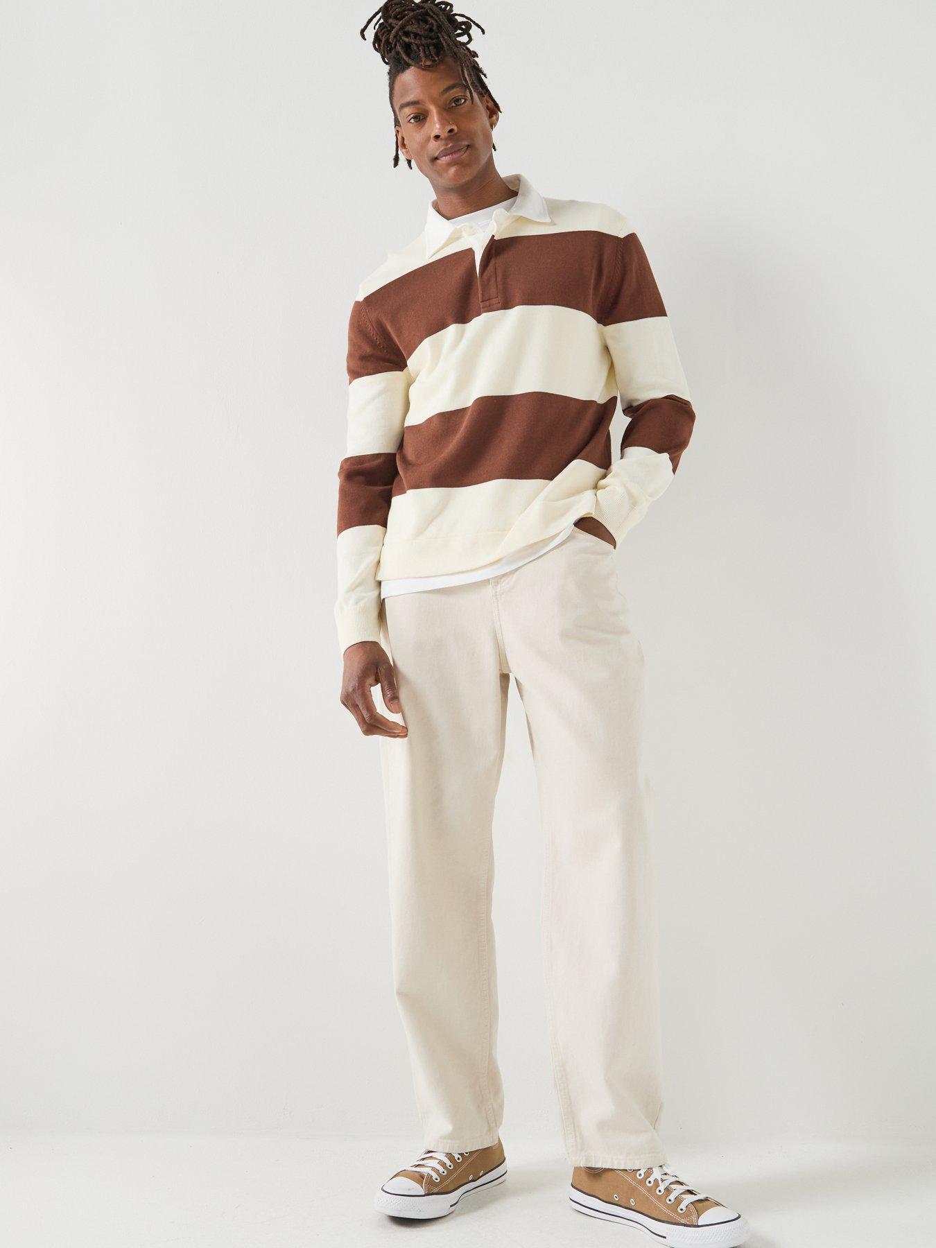 Image 3 of 6 of GANT Barstripe Rugger Ruby Long Sleeve Polo Shirt - White