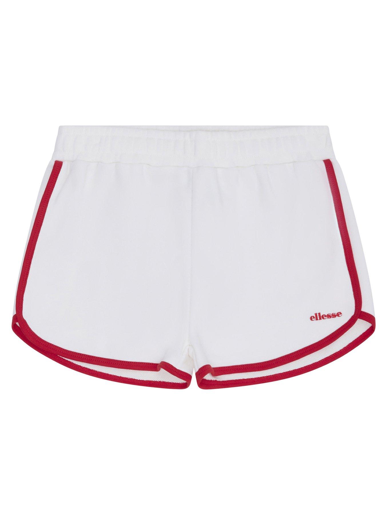 Ellesse Junior Girls Cinzanni Shorts - Off White/Red