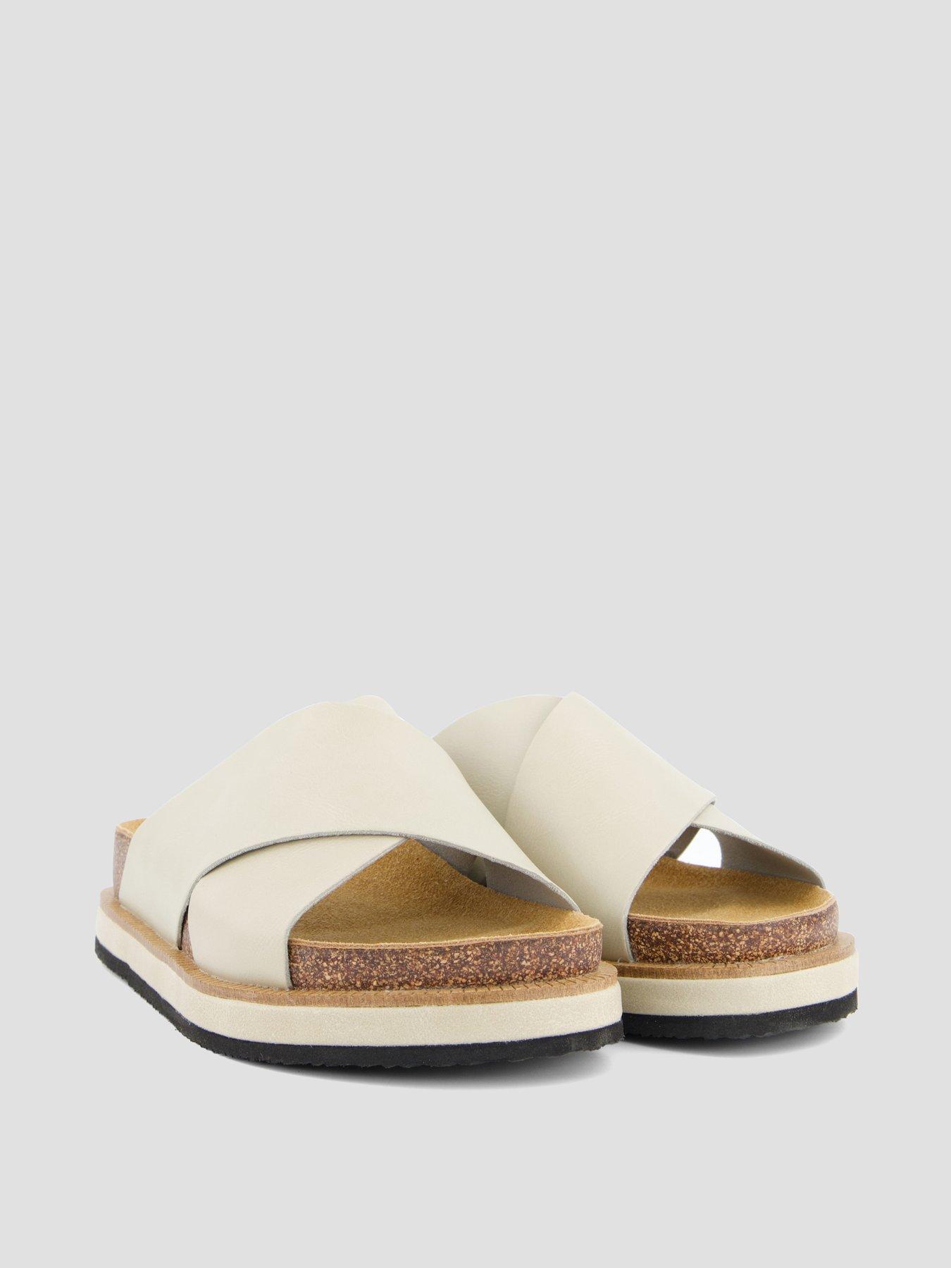 Image 6 of 7 of FREE PEOPLE Sidelines Footbed Sandals - Cream