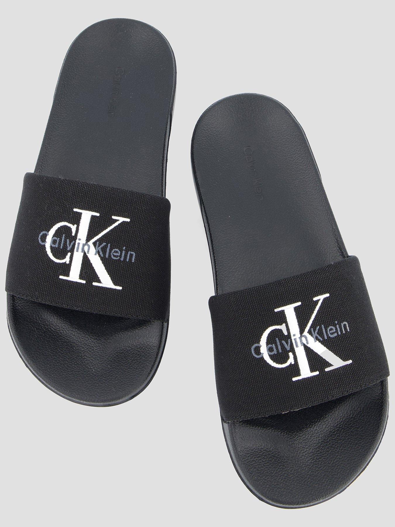 Calvin Klein Jeans Essentials Large Logo Sliders - Black | Very