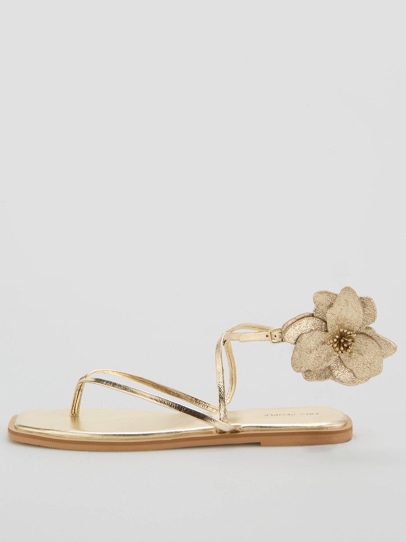 FREE PEOPLE Magnolia Sandals - Gold