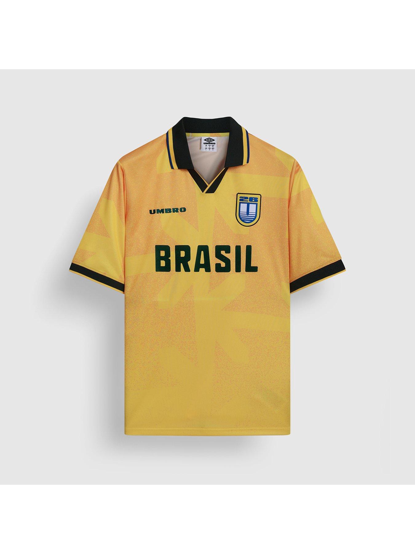 Umbro Mens Football Brazil Jersey, Yellow, Size S, Men