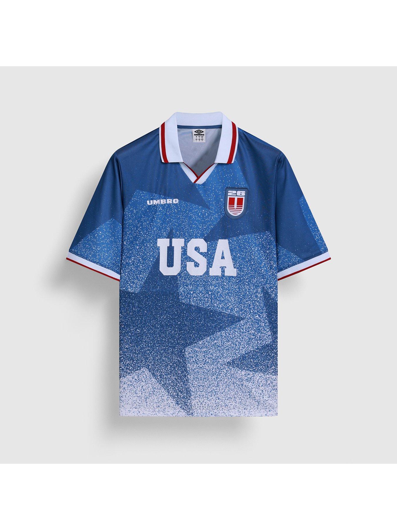 Umbro Mens Football USA Jersey, Blue, Size S, Men
