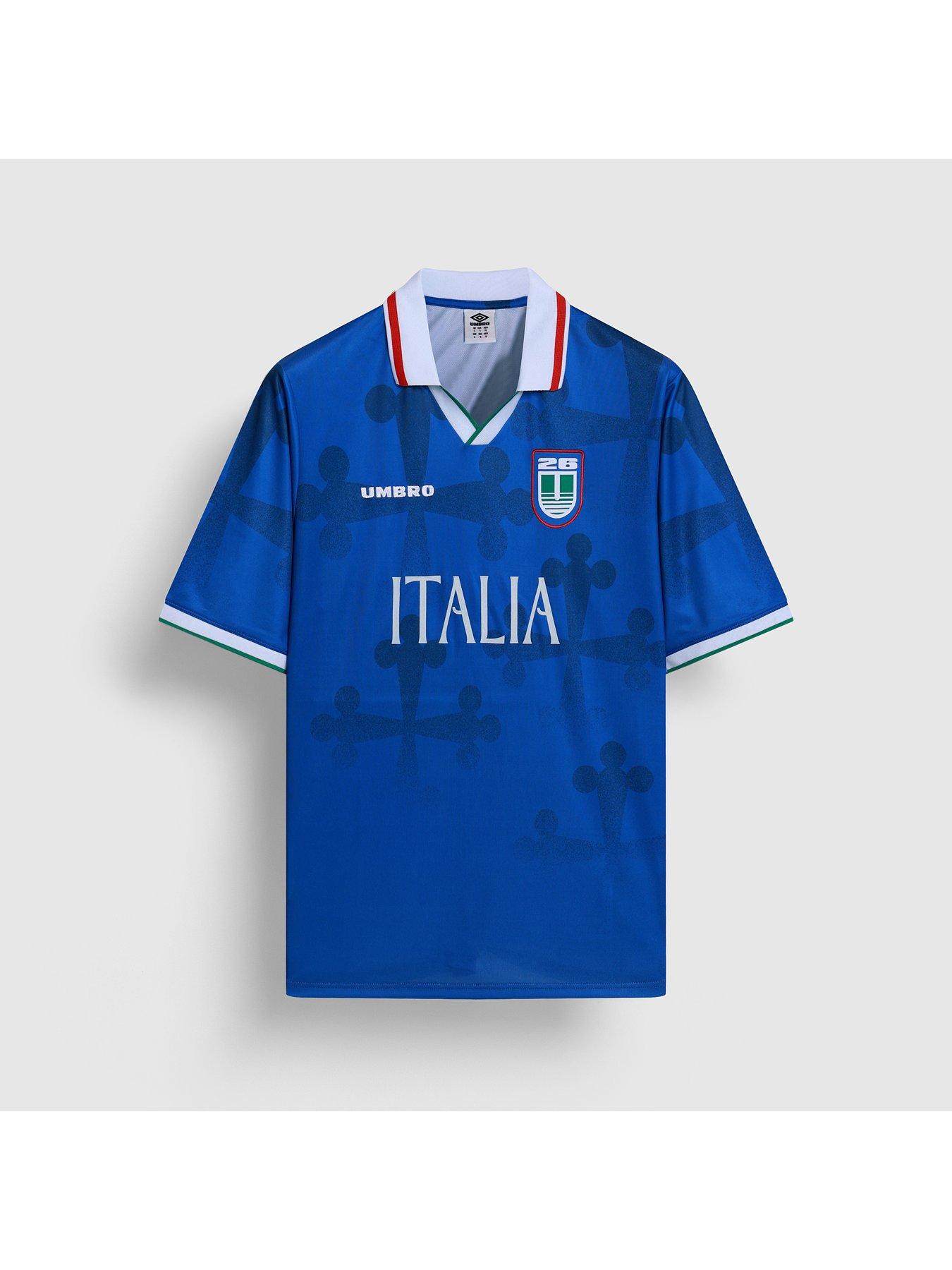 Umbro Mens Football Italy Jersey, Blue, Size S, Men