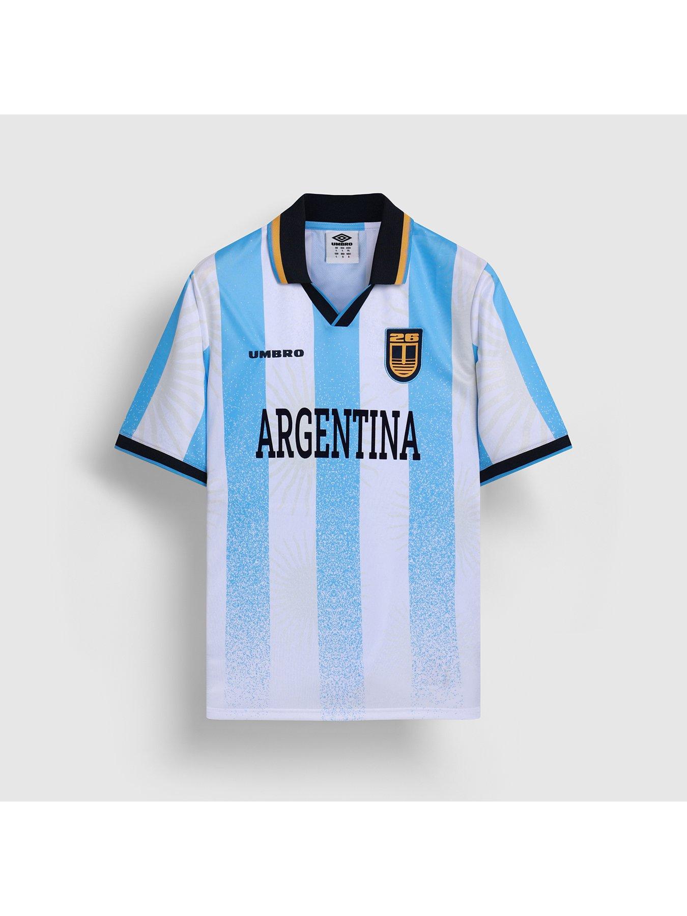 Umbro Mens Football Argentina Jersey, Blue, Size L, Men