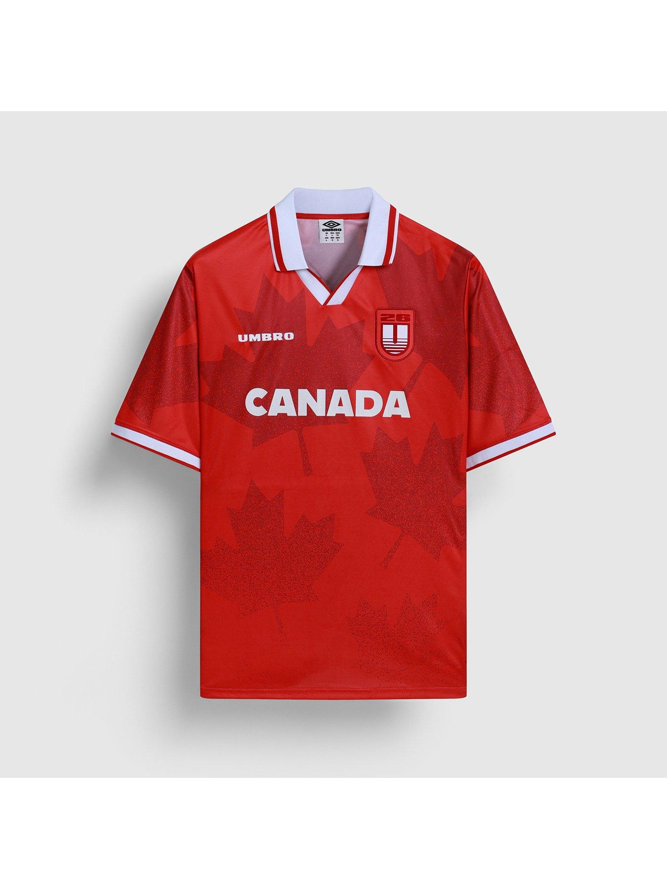 Umbro Mens Football Canada Jersey, Red, Size L, Men