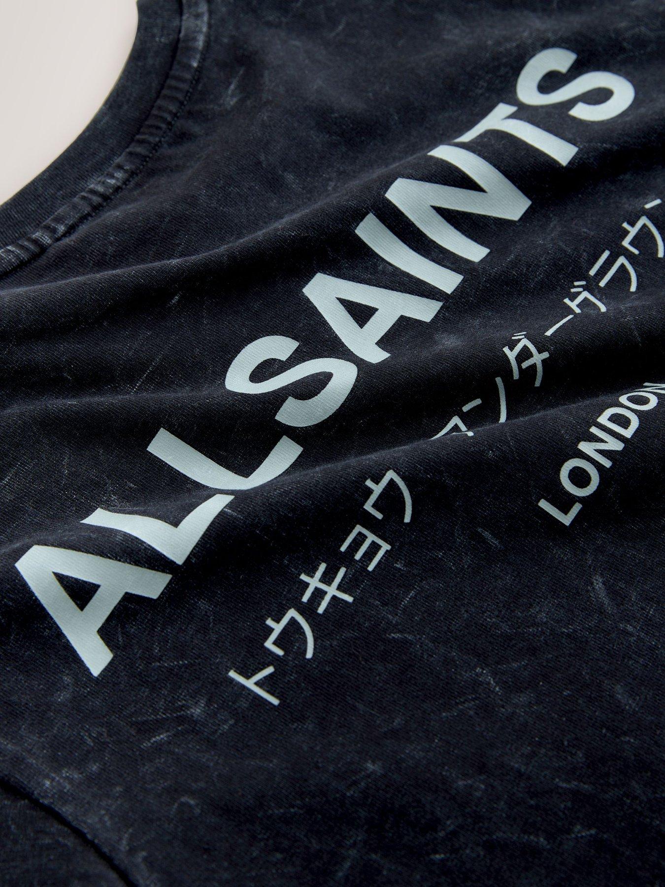 Image 4 of 5 of smALLSAINTS Older Boys Underground Logo Print T-Shirt - Washed Black
