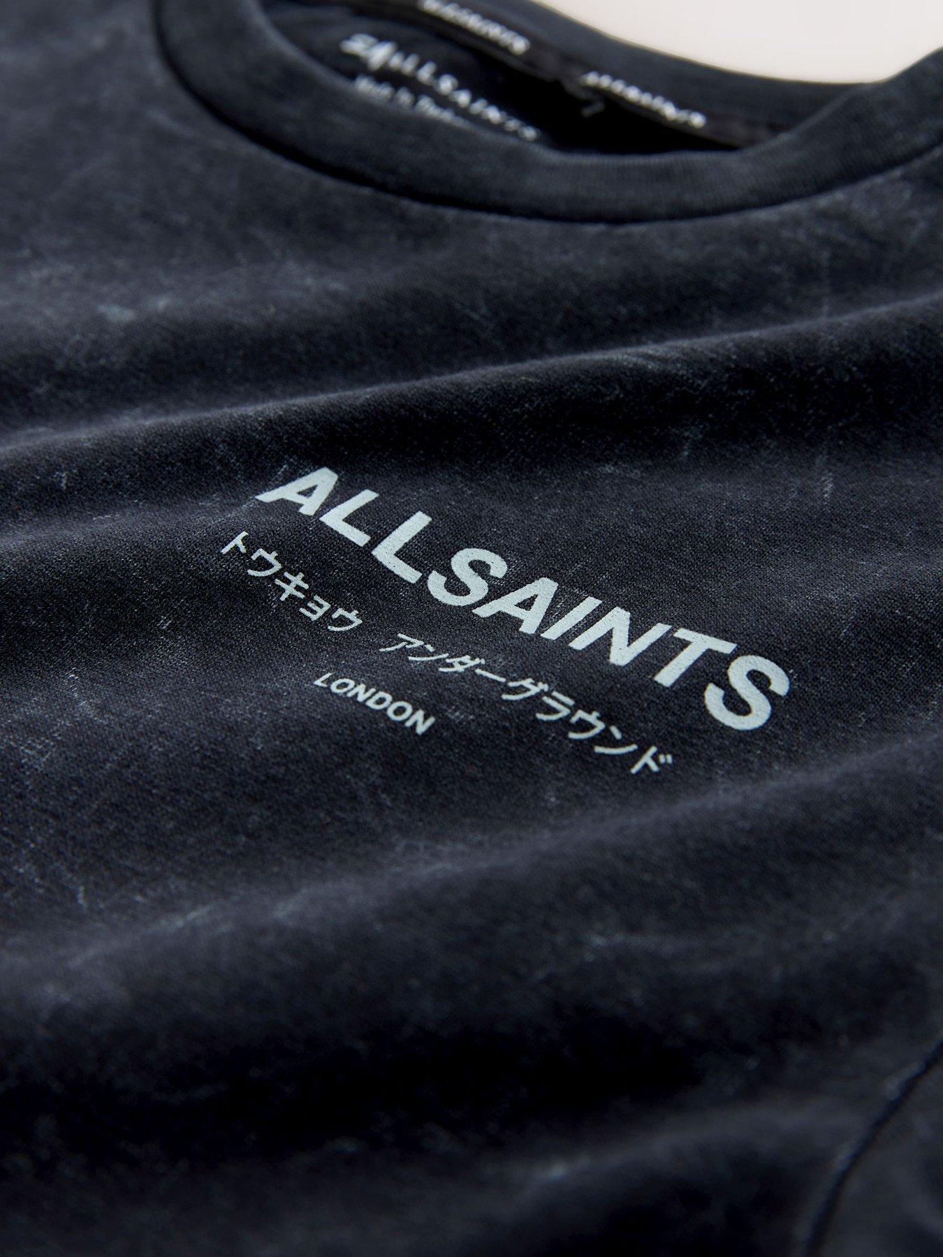 Image 5 of 5 of smALLSAINTS Older Boys Underground Logo Print T-Shirt - Washed Black