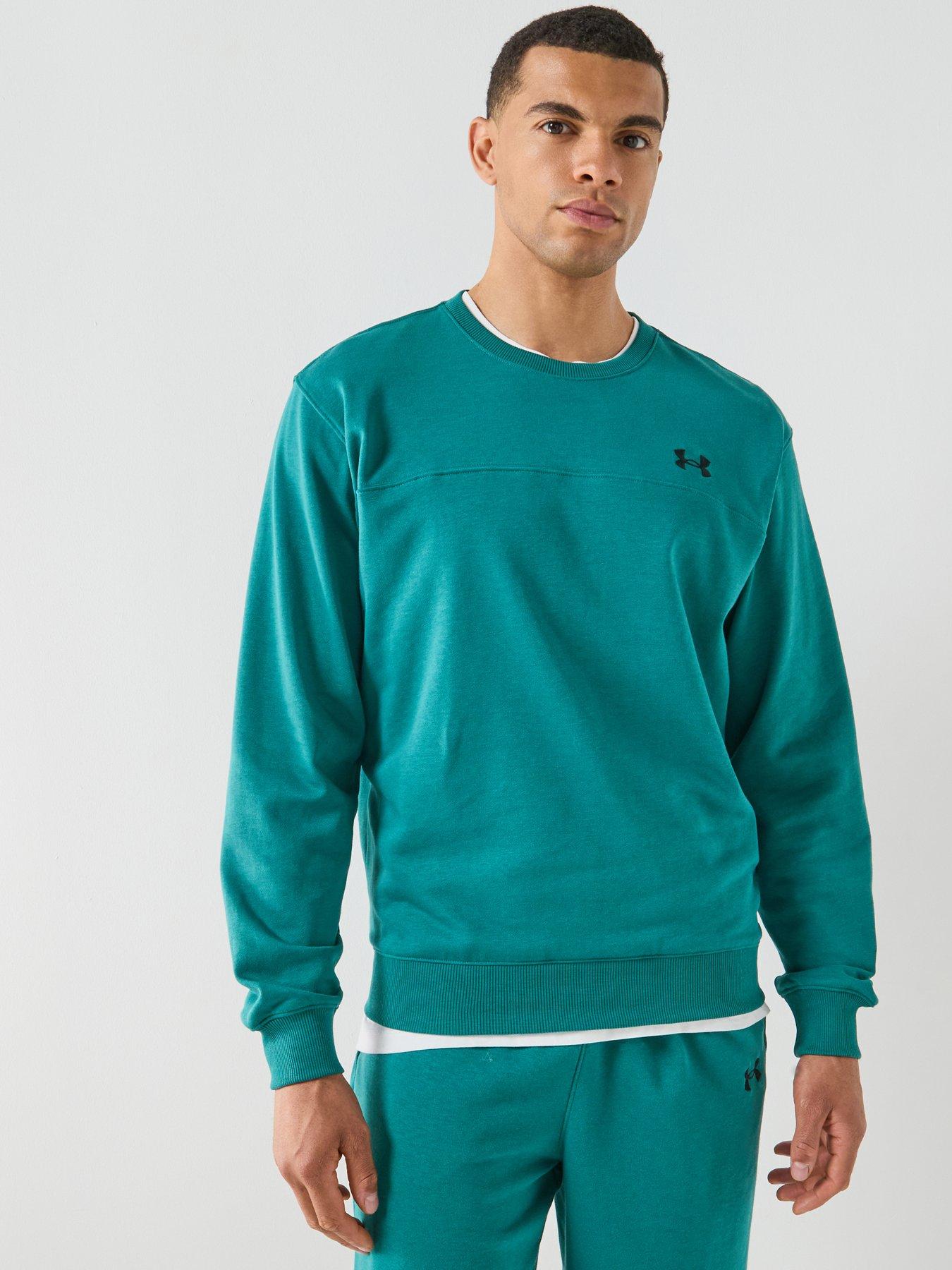 UNDER ARMOUR Mens Training Rival Terry Crew - Green