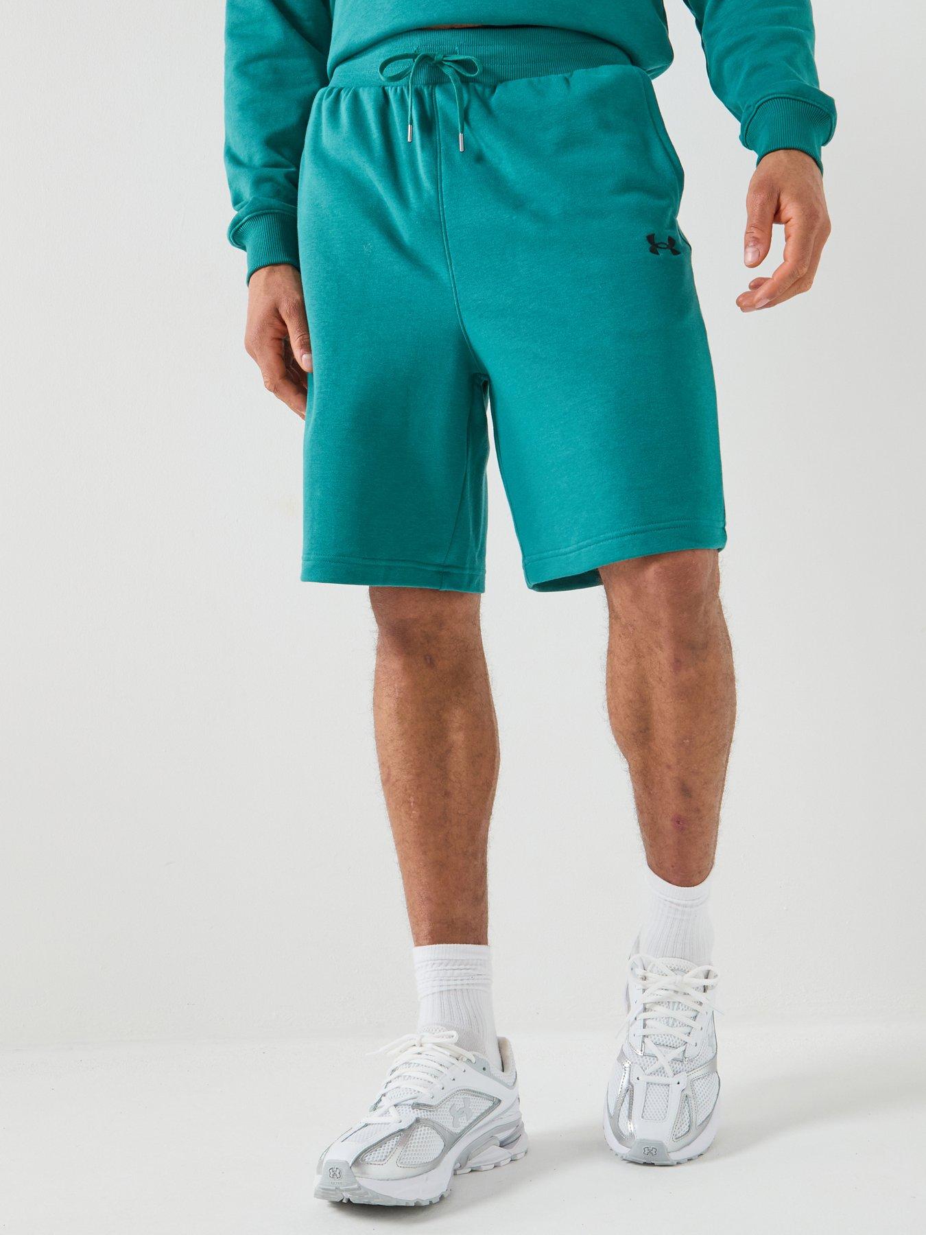 UNDER ARMOUR Mens Training Rival Terry Shorts - Green