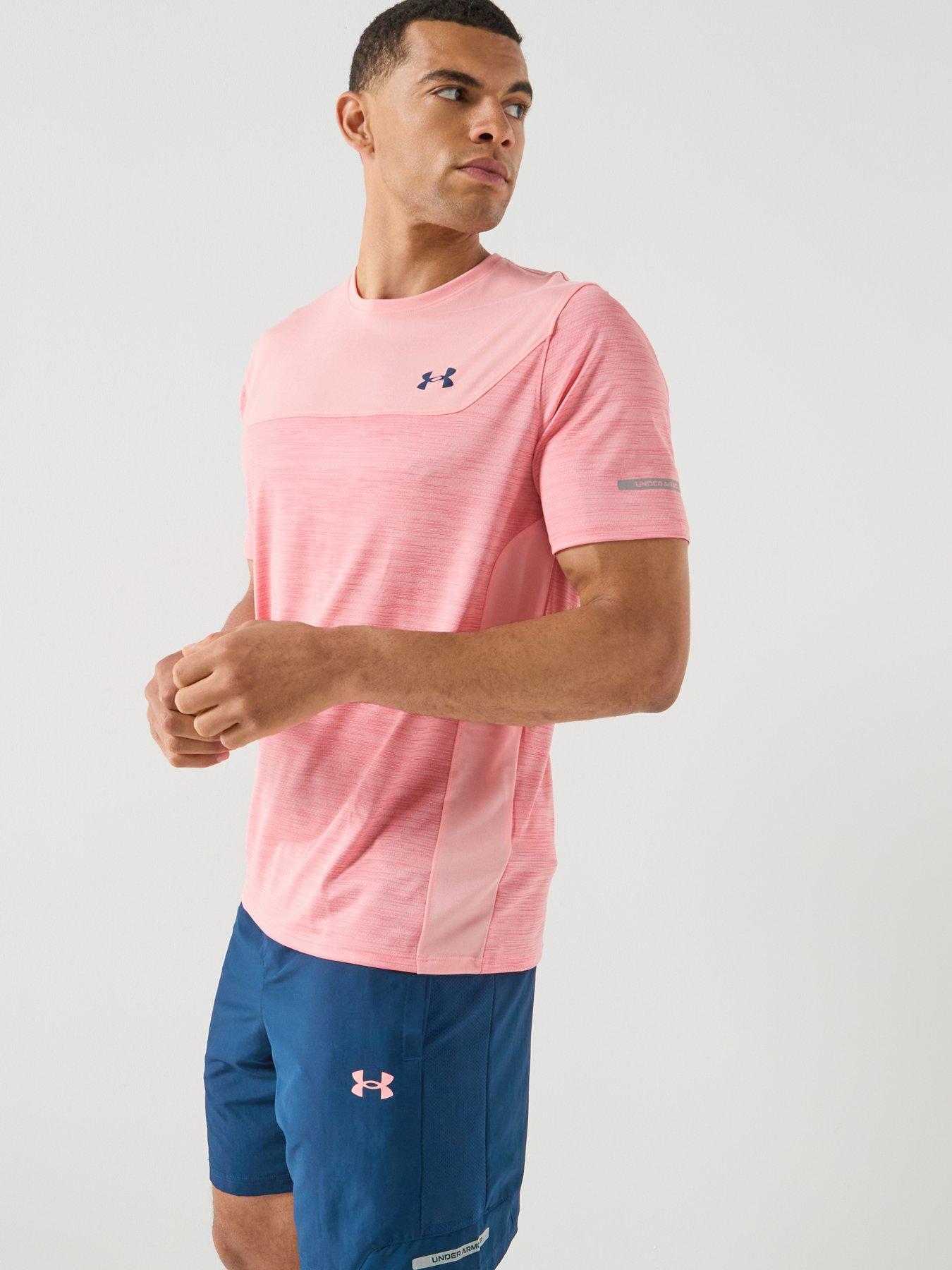 UNDER ARMOUR Mens Training Tech Utility Short Sleeve T-Shirt - Pink