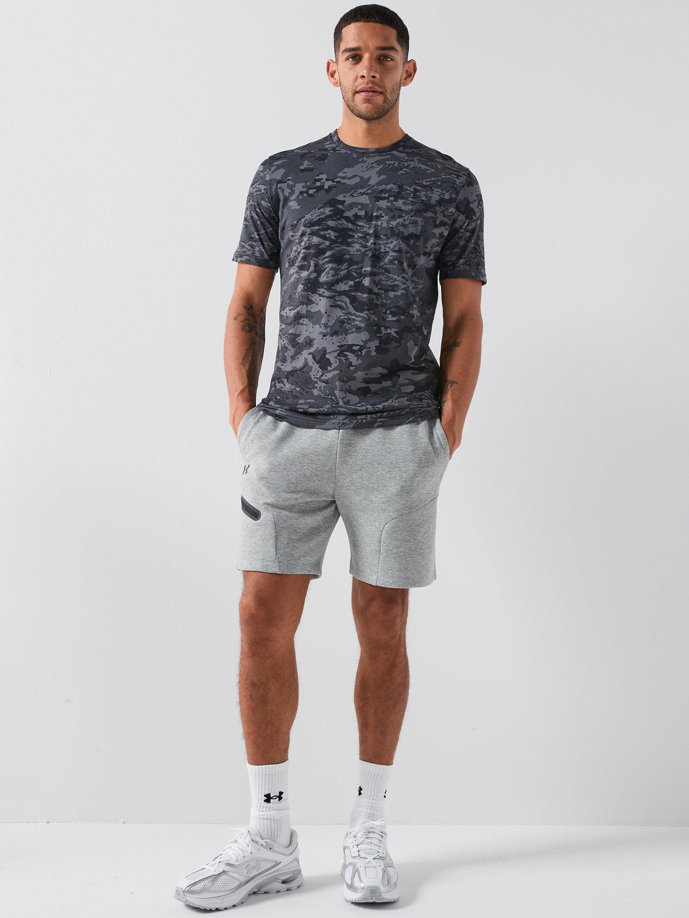 Image 3 of 5 of UNDER ARMOUR Mens Training Big Logo Short Sleeve T-Shirt - Grey