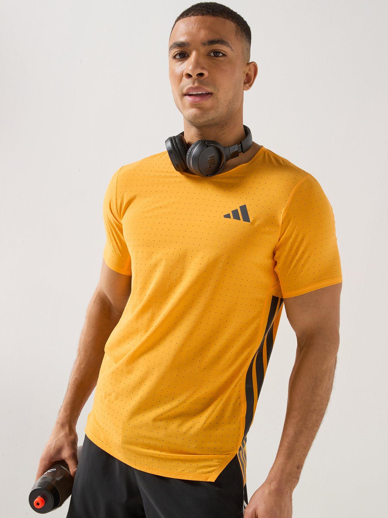 adidas Mens Running Adizero T-Shirt, Puta, Size M, Men