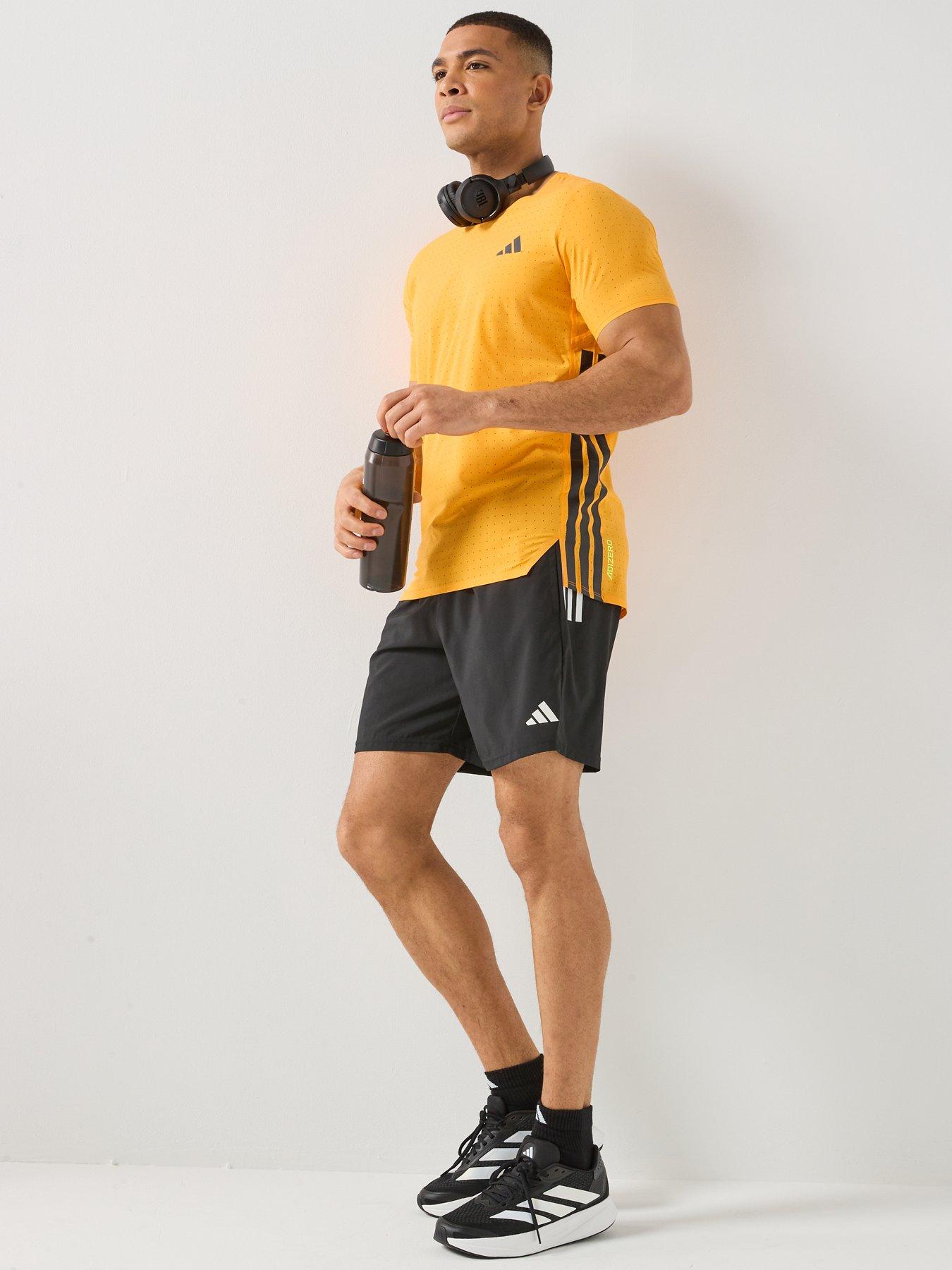 Image 3 of 5 of adidas Mens Running Adizero T-Shirt - Orange
