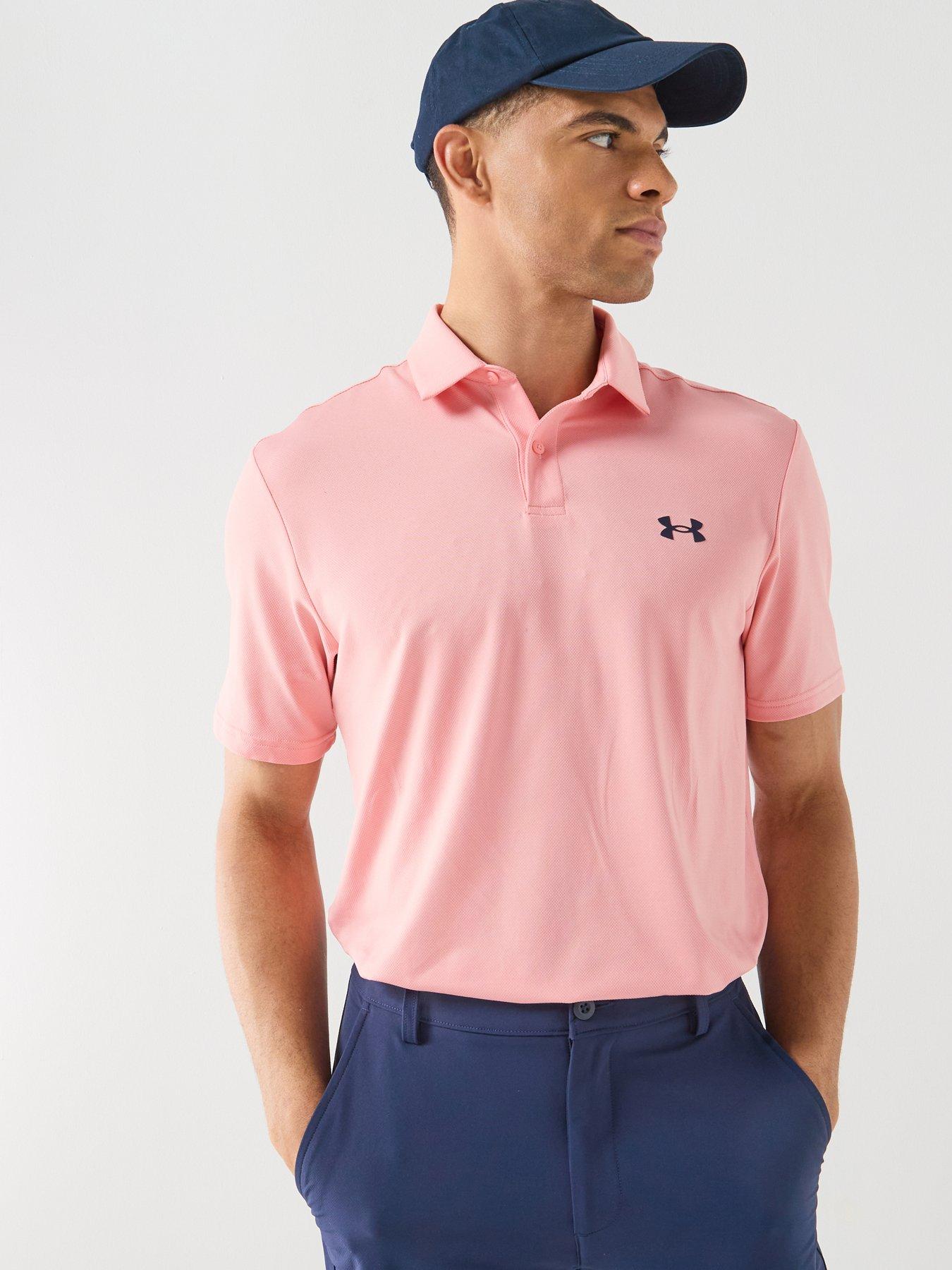 UNDER ARMOUR Mens Golf Matchplay Short Sleeve Polo - Pink