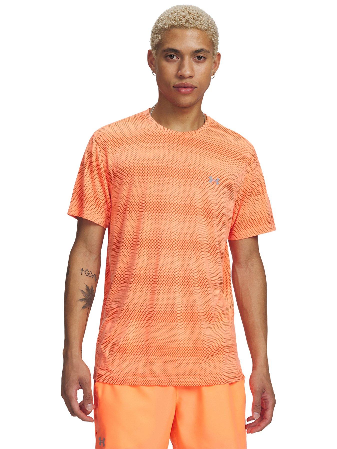 UNDER ARMOUR Mens Running Velociti Short Sleeve T-shirt - Orange