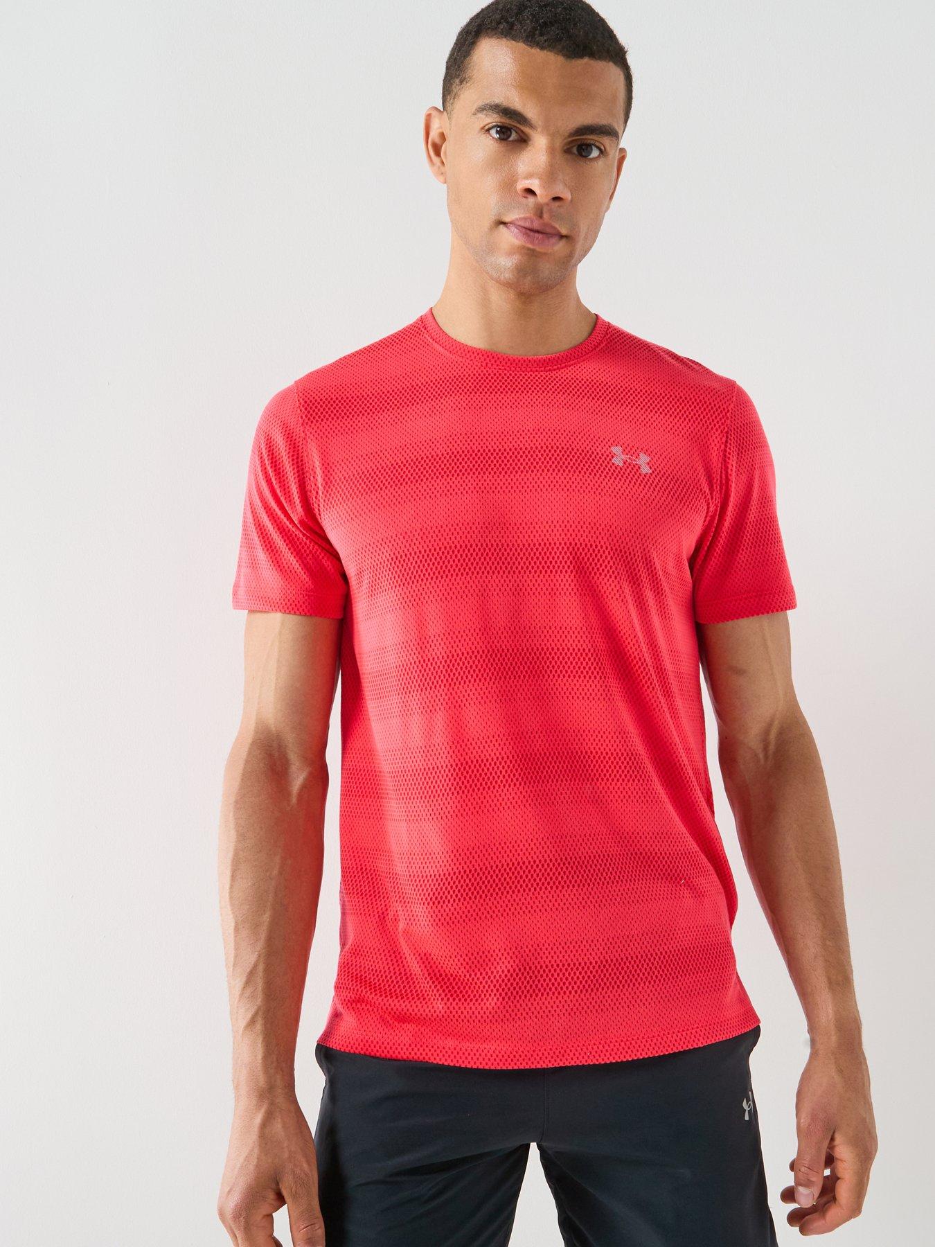UNDER ARMOUR Mens Running Velociti Short Sleeve T-Shirt - Red