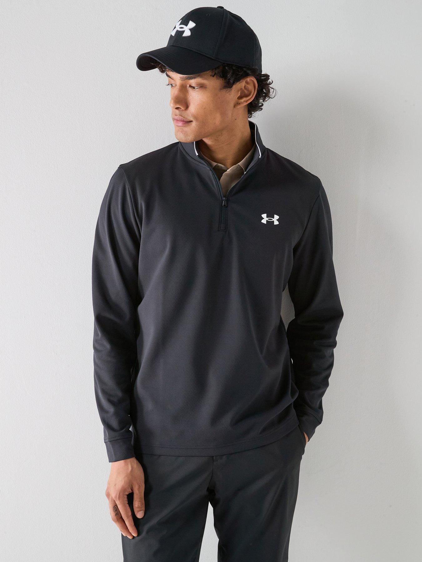 UNDER ARMOUR Mens Golf Matchplay 1/4 Zip, Black, Size L, Men
