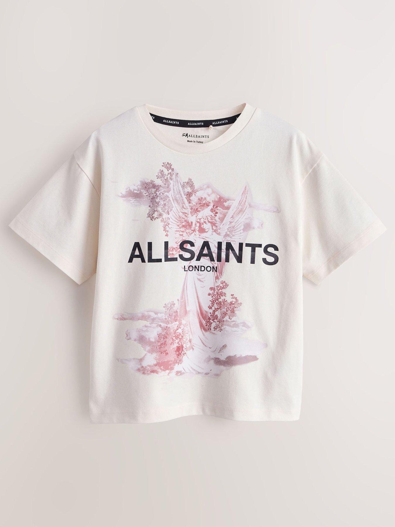 Image 2 of 6 of smALLSAINTS Older Girls Logo Graphic Print T-Shirt - White