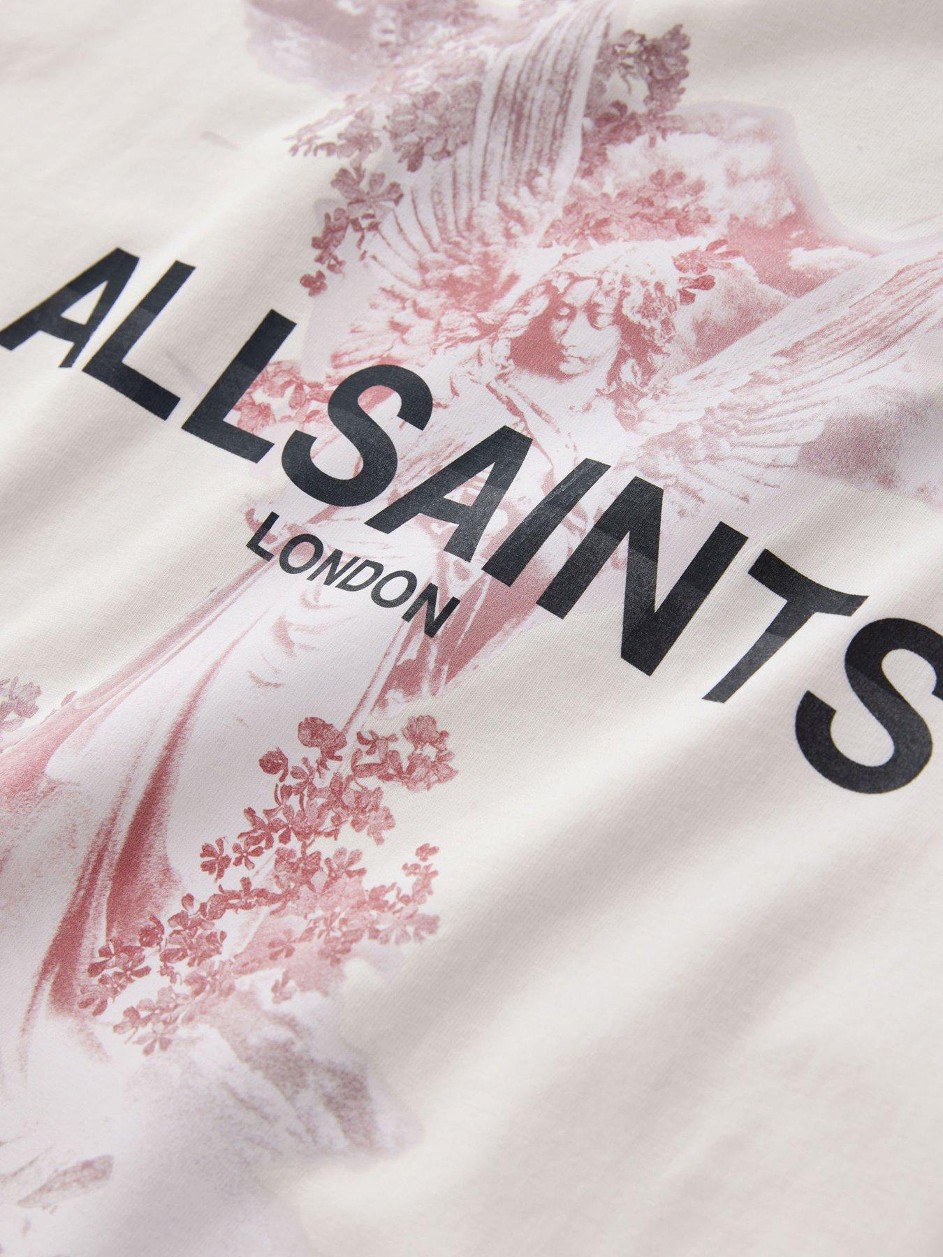 Image 5 of 6 of smALLSAINTS Older Girls Logo Graphic Print T-Shirt - White