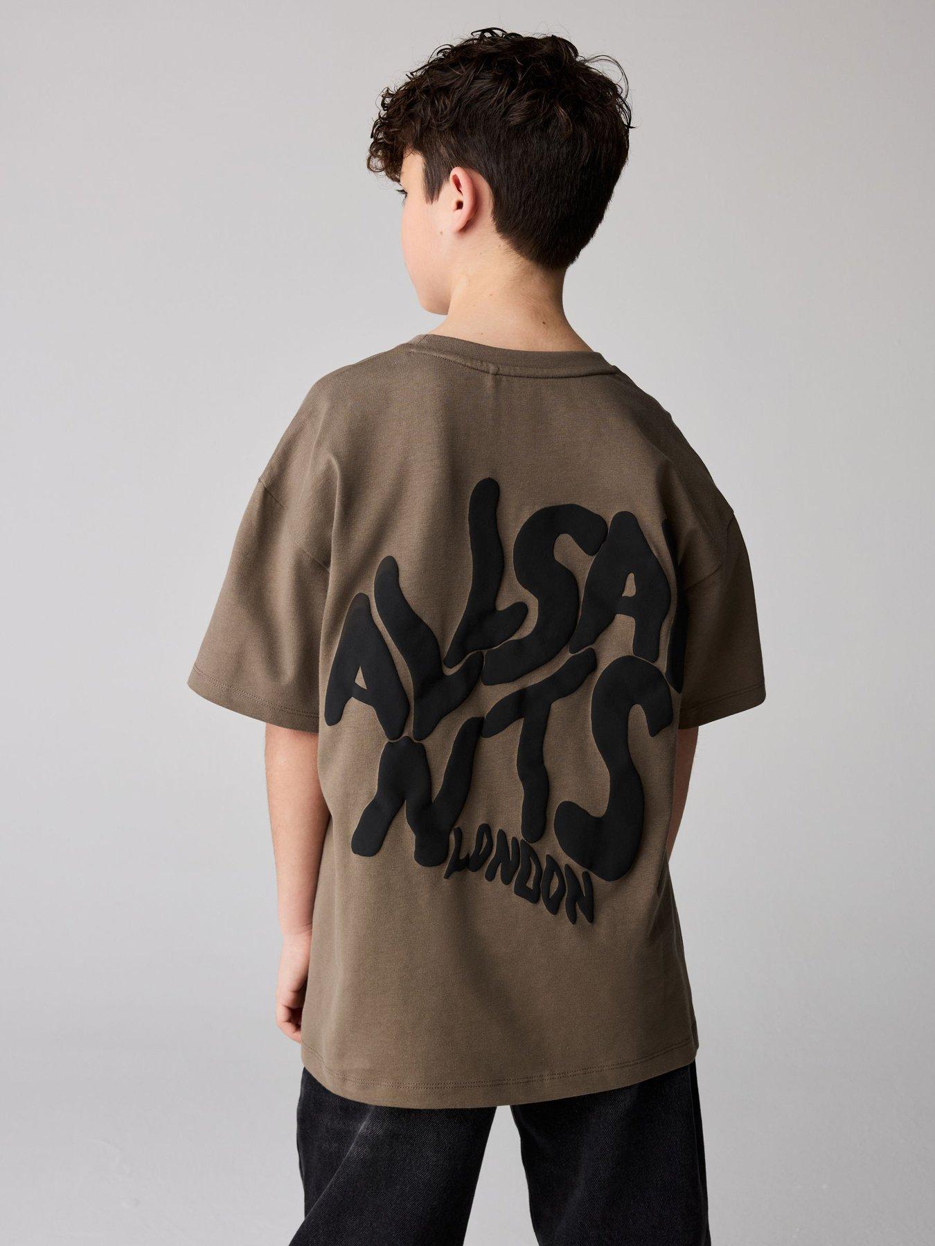 Image 2 of 7 of smALLSAINTS Younger Boys Orlando Back Print Short Sleeved T-Shirt - Brown