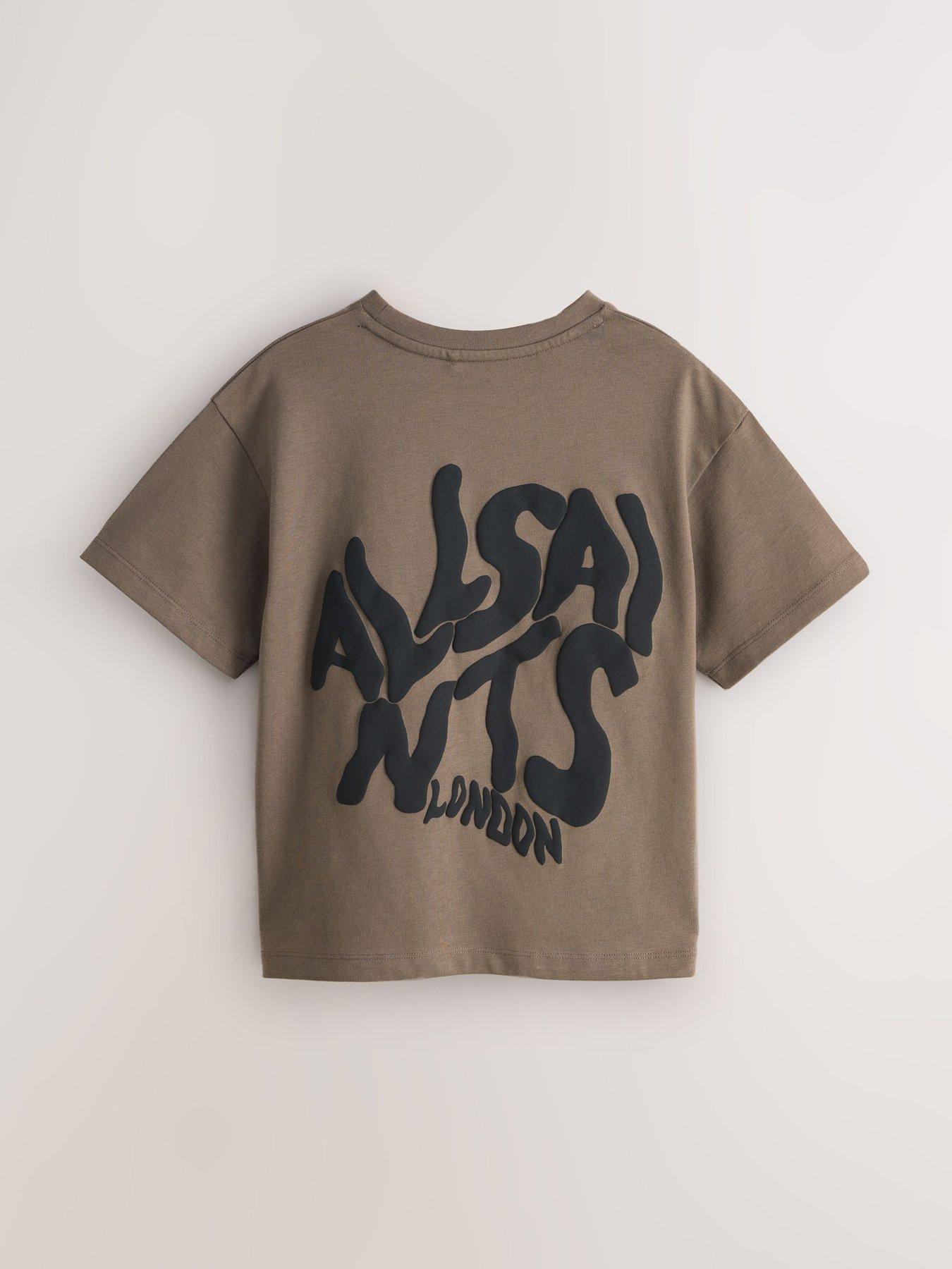 Image 5 of 7 of smALLSAINTS Younger Boys Orlando Back Print Short Sleeved T-Shirt - Brown