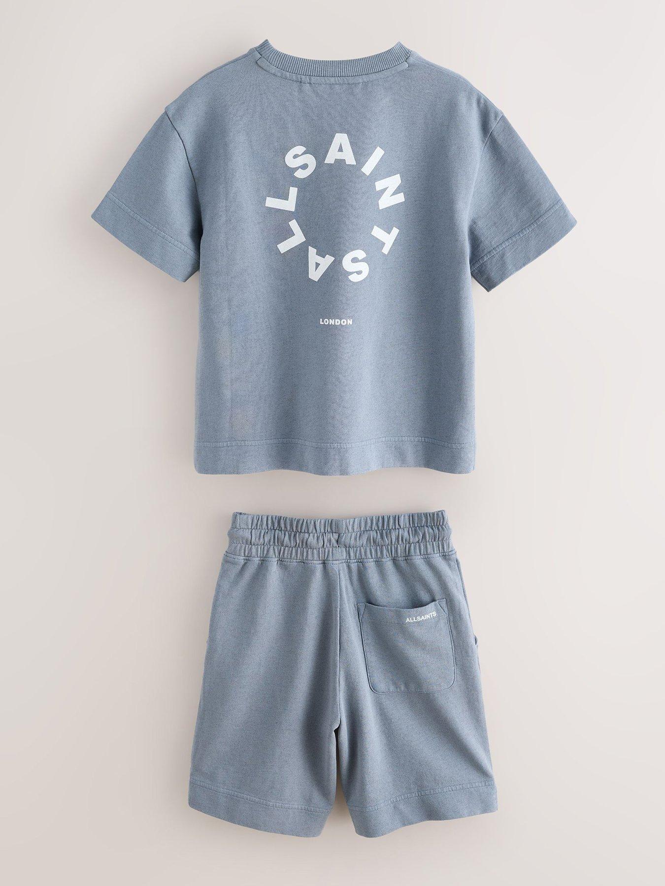 Image 3 of 7 of smALLSAINTS Boys Tierra Wash T-Shirt &amp; Short Set - Blue