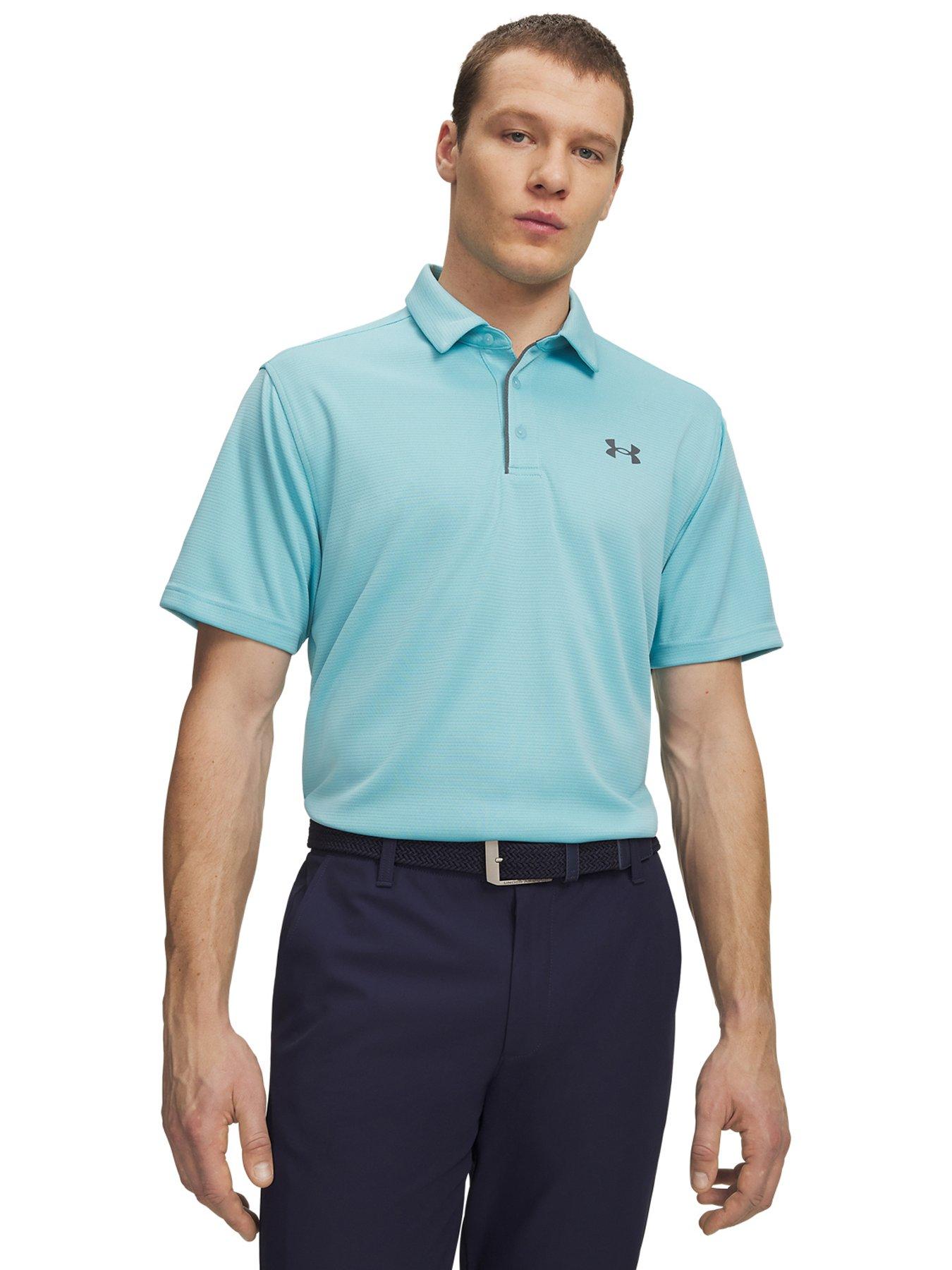 UNDER ARMOUR Mens Golf Tech Short Sleeve Polo - Blue