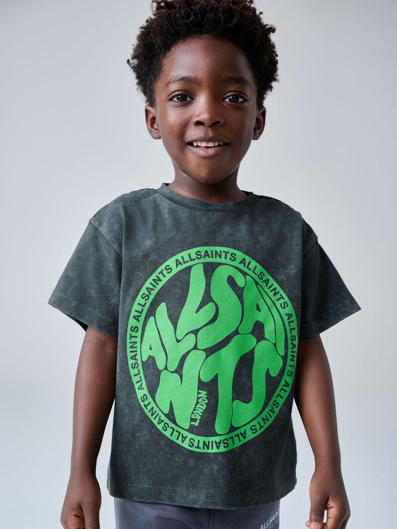 smALLSAINTS Older Boys Logo Graphic T-Shirt - Washed Black