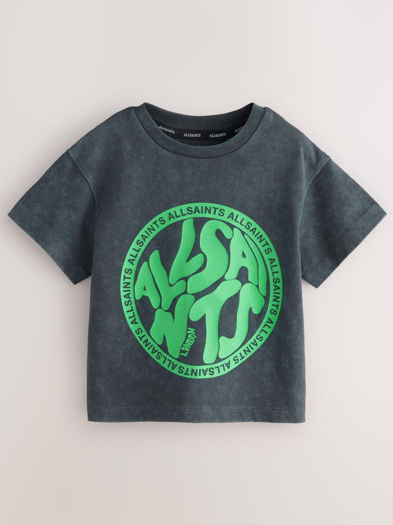 smALLSAINTS Older Boys Logo Graphic T-Shirt - Washed Black