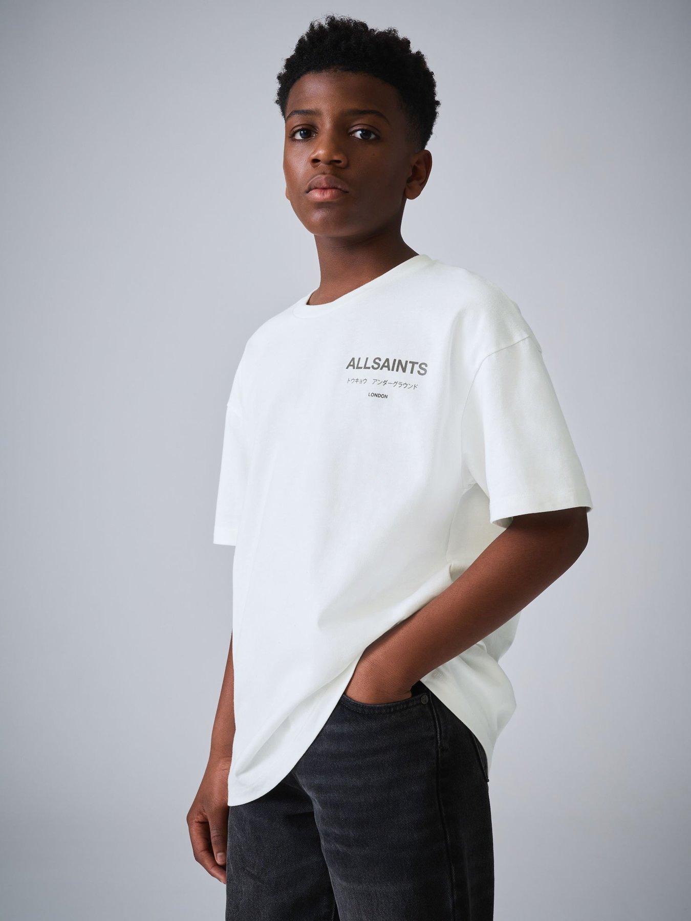 Image 1 of 7 of smALLSAINTS Boys Underground Graphic Print T-Shirt - White