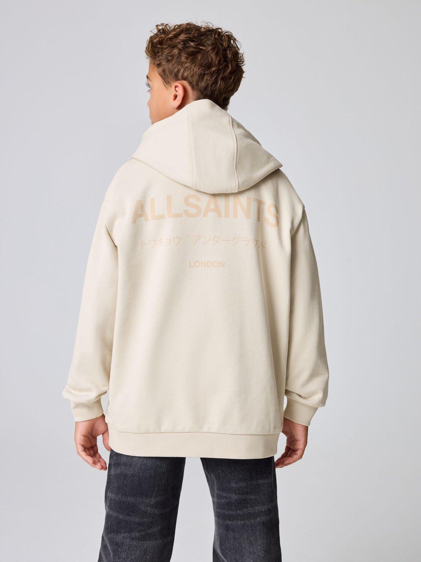 smALLSAINTS Boys Back Logo Print Hoodie - Neutral | Very