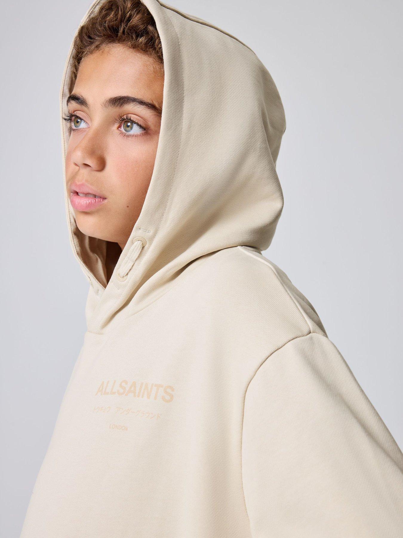 smALLSAINTS Boys Back Logo Print Hoodie - Neutral | Very