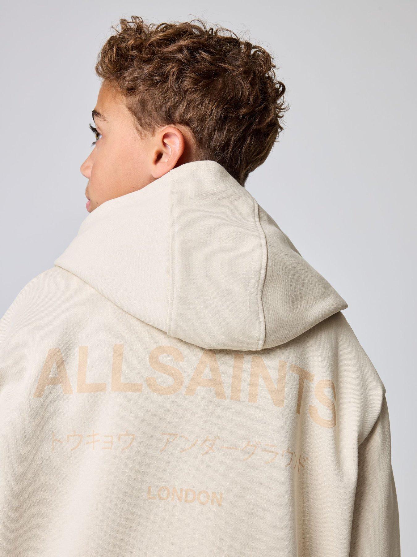 smALLSAINTS Boys Back Logo Print Hoodie - Neutral | Very
