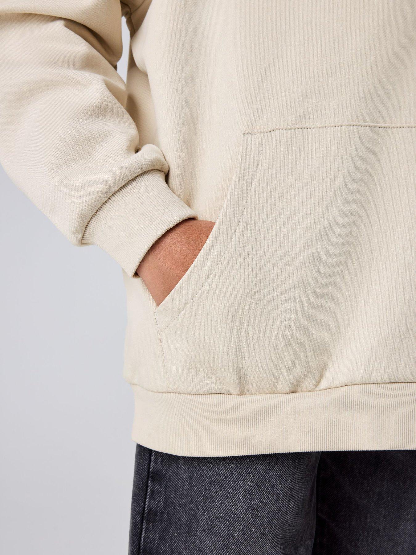 smALLSAINTS Boys Back Logo Print Hoodie - Neutral | Very
