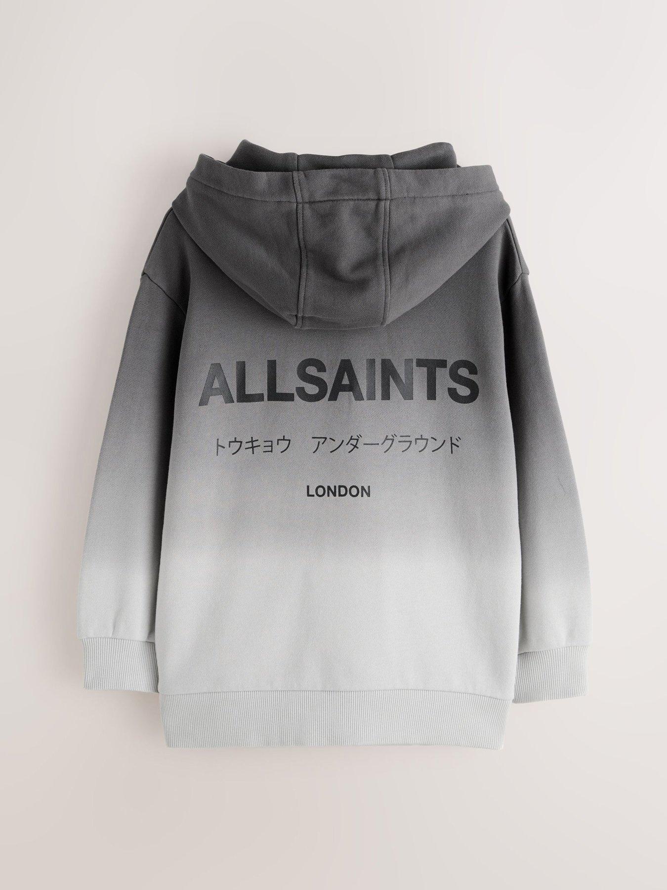 smALLSAINTS Boys Ombre Graphic Back Print Hoodie - Grey | Very