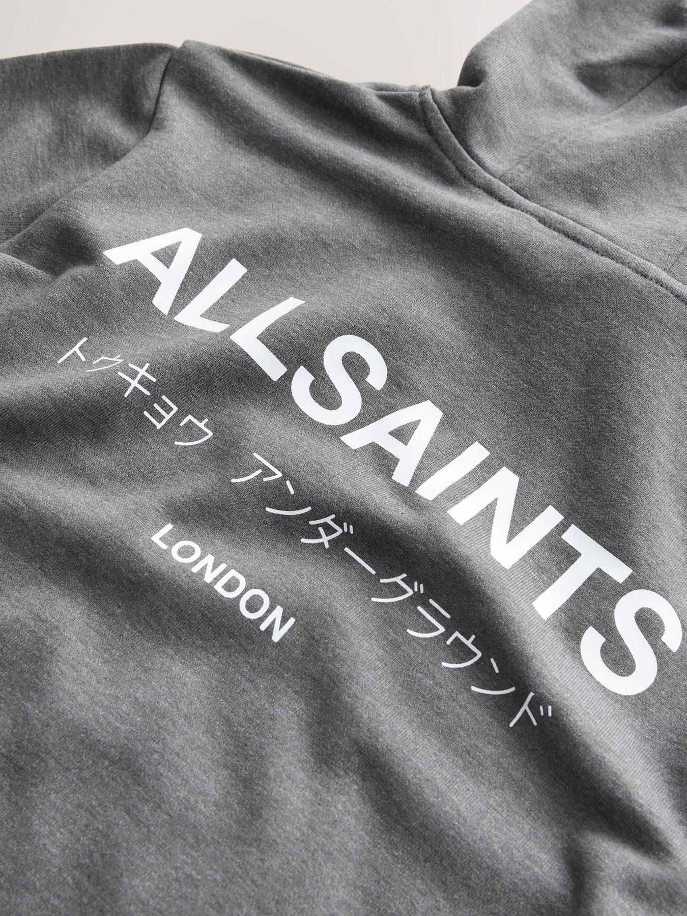 smALLSAINTS Boys Back Logo Print Hoodie - Grey | Very