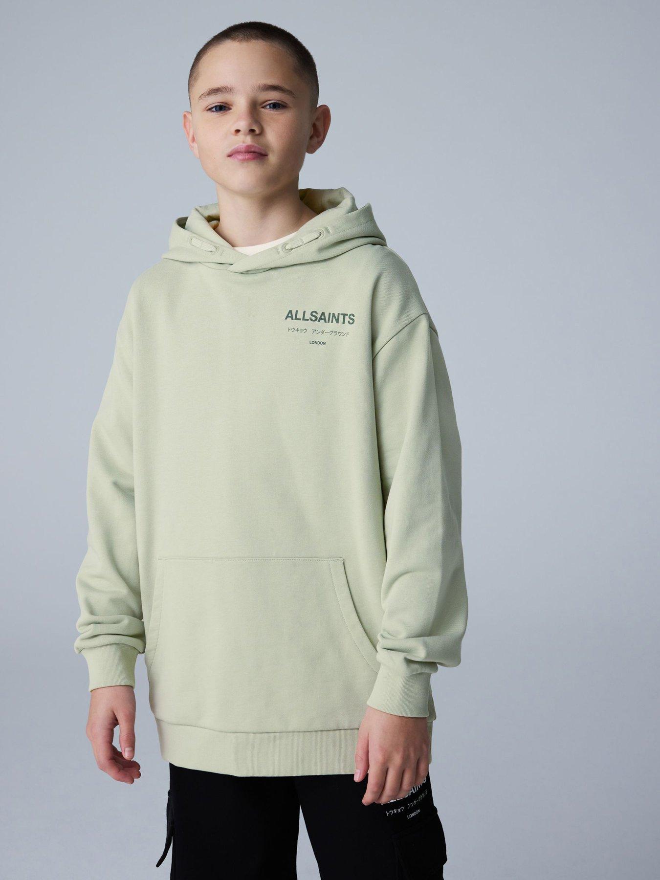 smALLSAINTS Boys Underground Logo Back Print Hoodie - Green