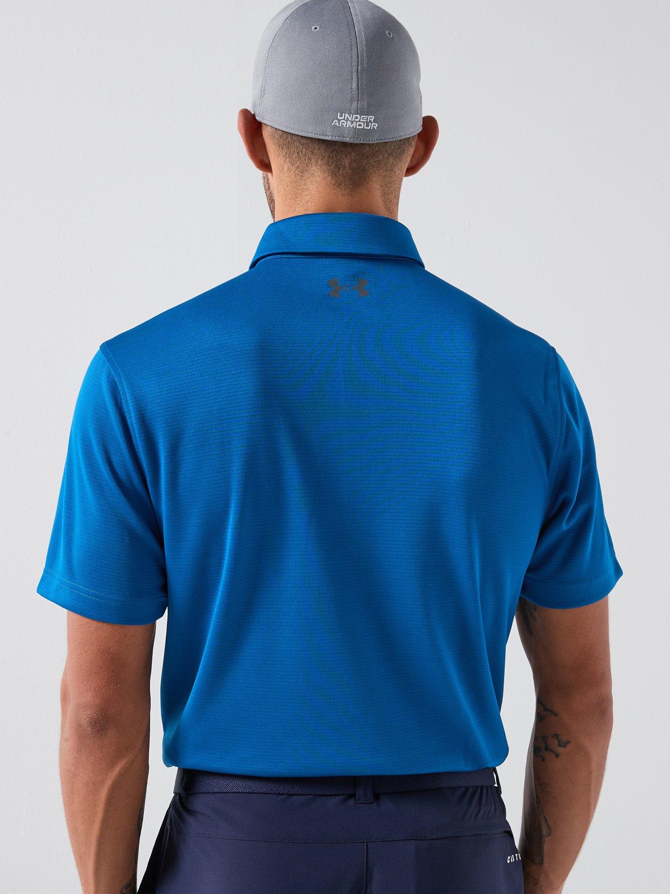 Image 2 of 5 of UNDER ARMOUR Mens Golf Tech Short Sleeve Polo - Blue
