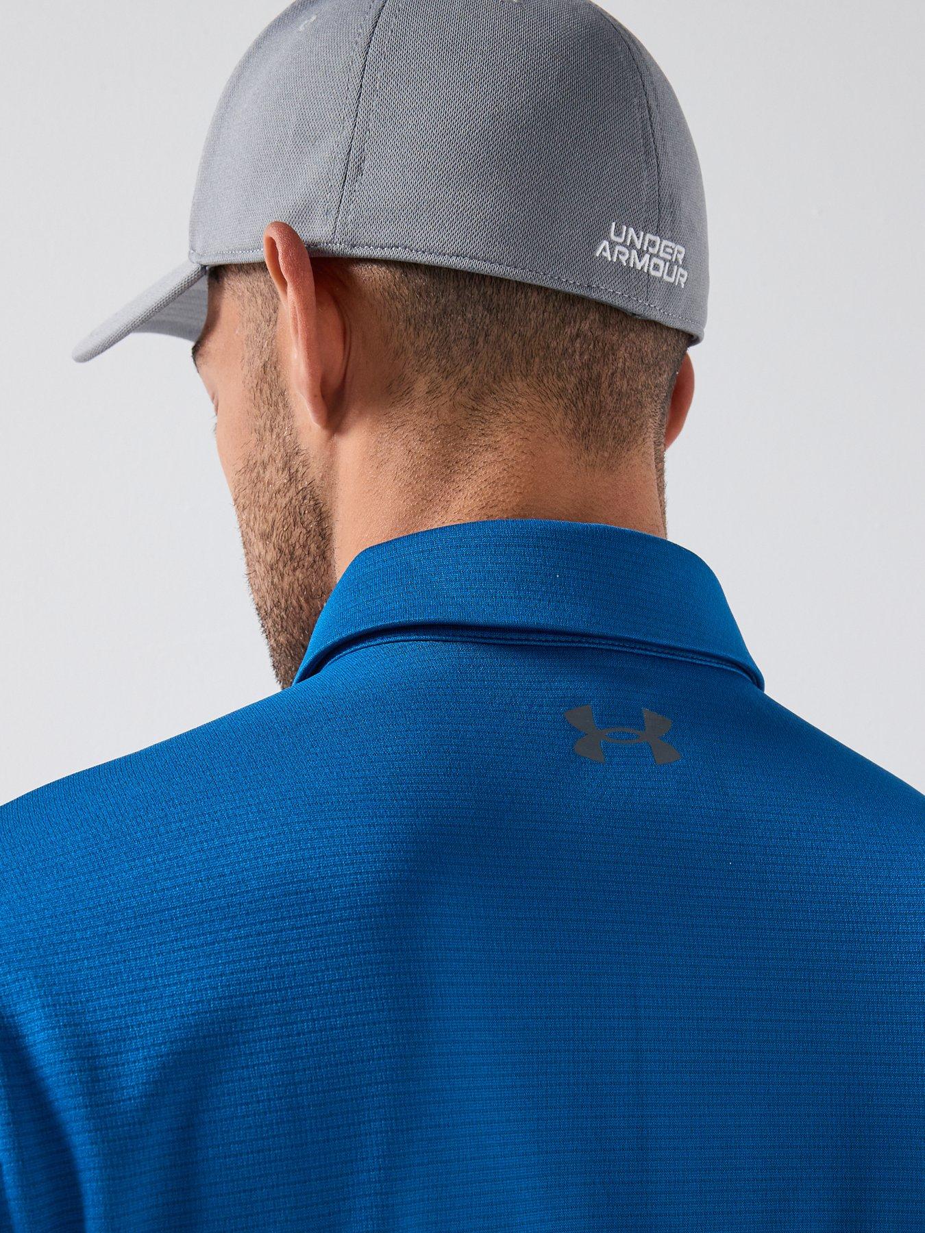 Image 5 of 5 of UNDER ARMOUR Mens Golf Tech Short Sleeve Polo - Blue