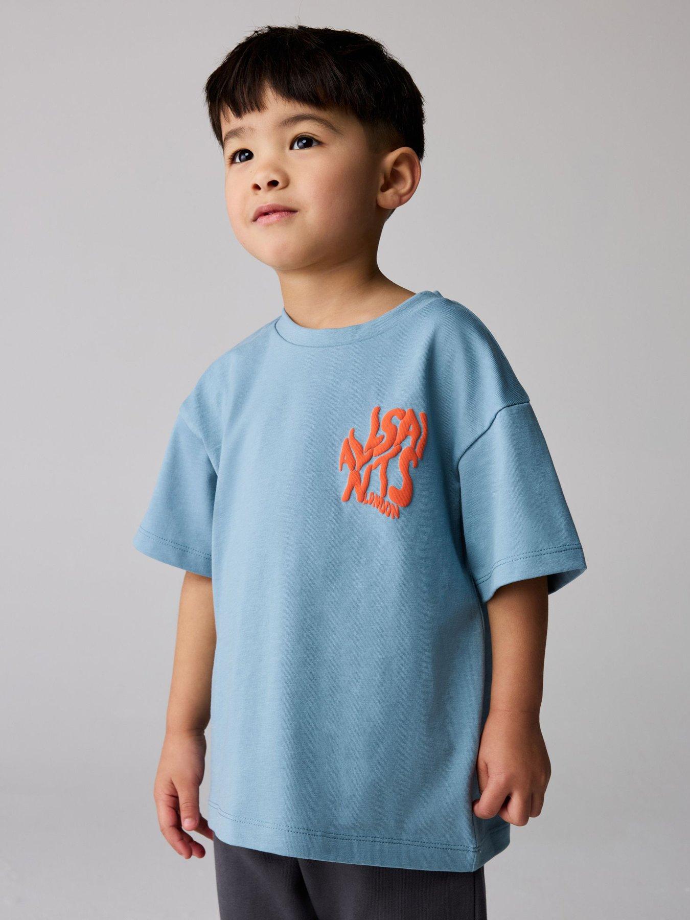 smALLSAINTS Younger Boys Orlando Back Print Logo T-Shirt - Blue