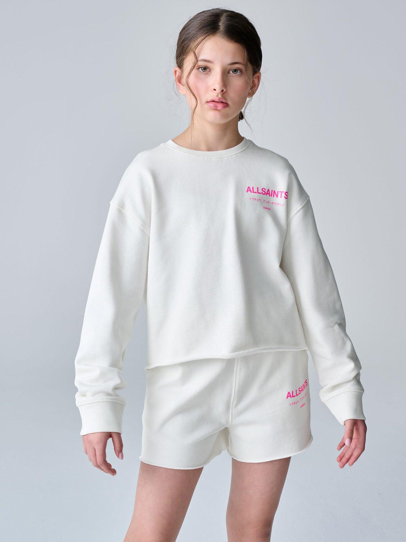 Image 2 of 7 of smALLSAINTS Asg2 Sweatshirt and Shorts Set - White