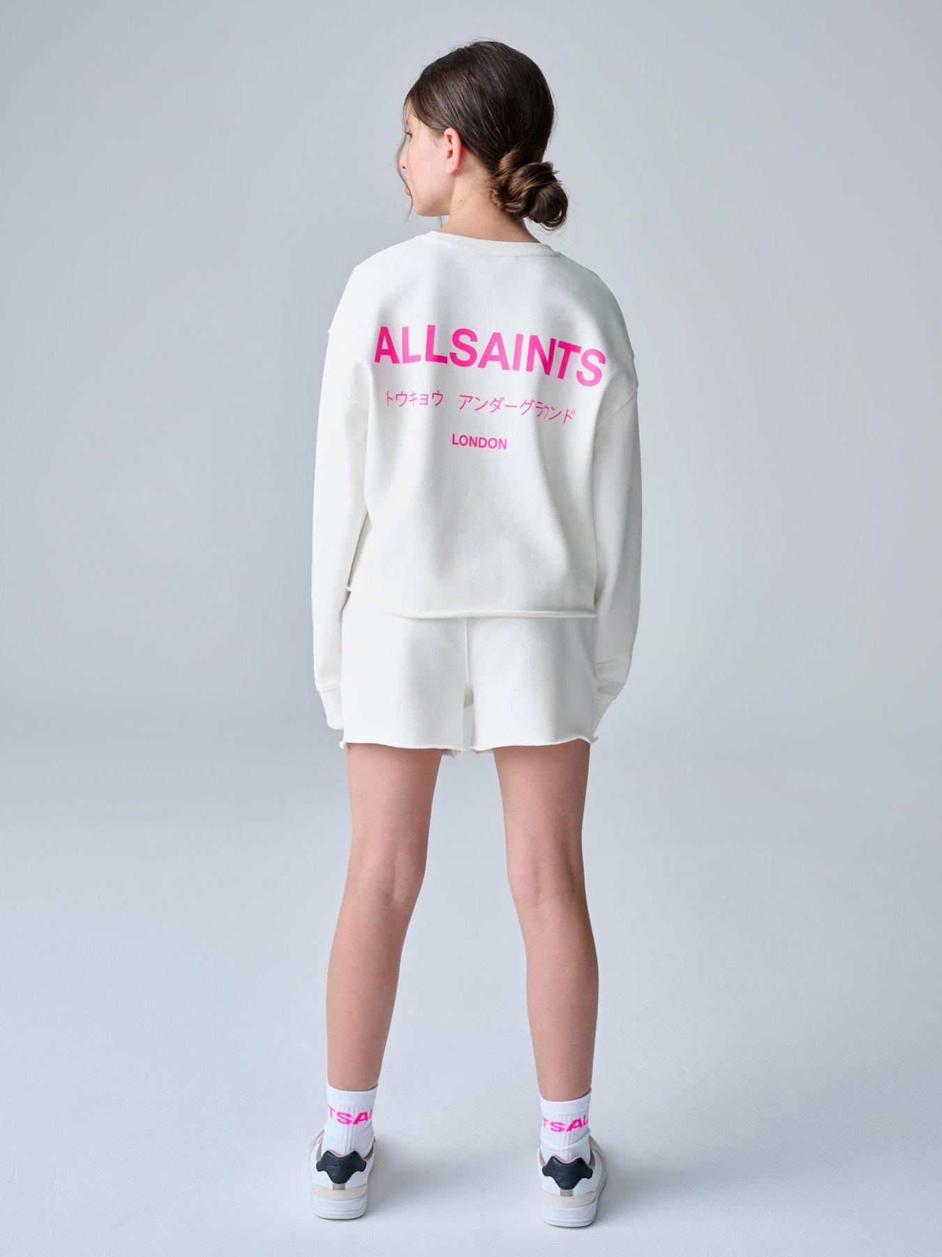 Image 3 of 7 of smALLSAINTS Asg2 Sweatshirt and Shorts Set - White