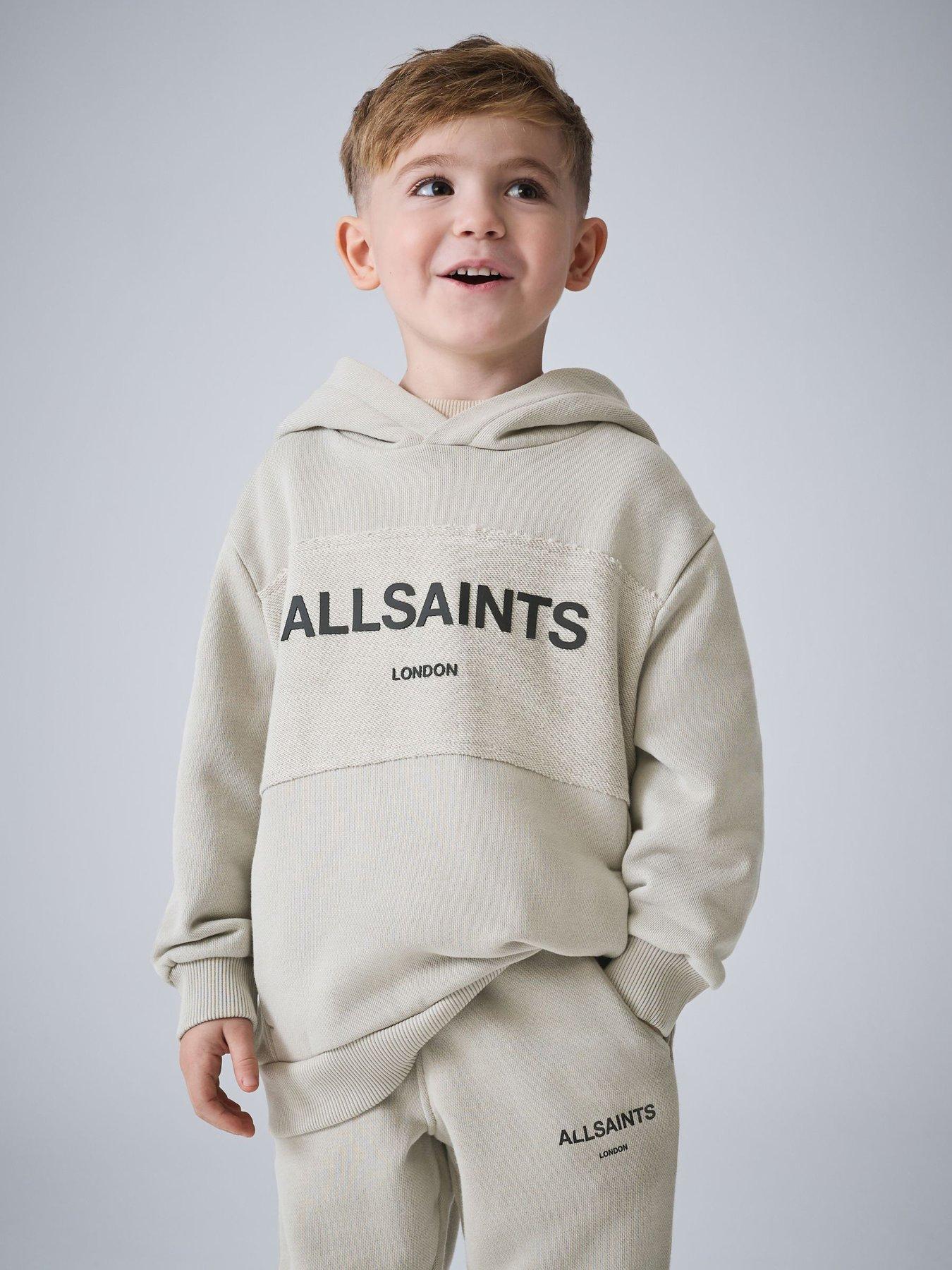 smALLSAINTS Younger Boys Washed Logo Hoodie - Beige